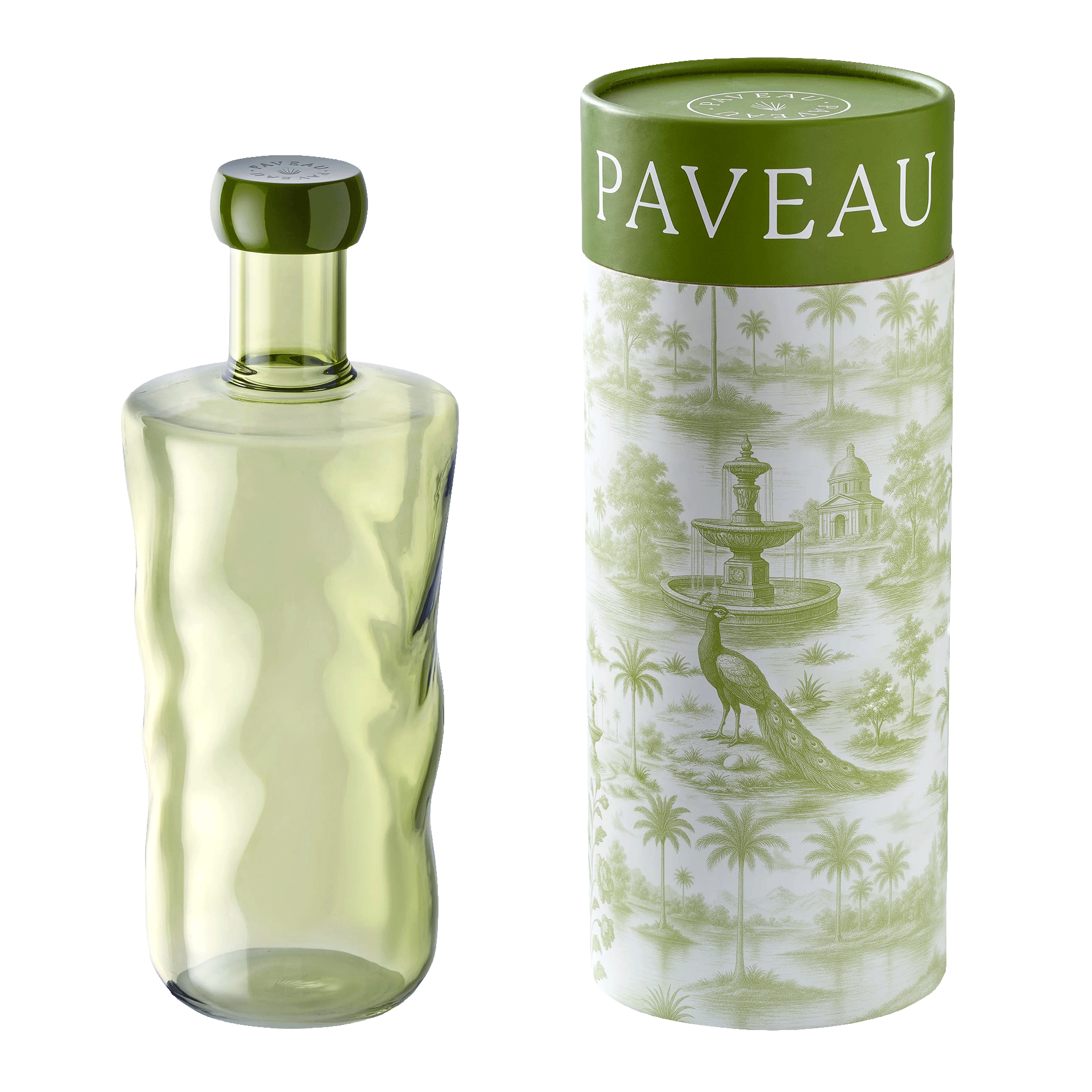 Glass bottle Moss 1.25 l, parfumflasche, flasche, grüner behälter, glasflasche, designflasche