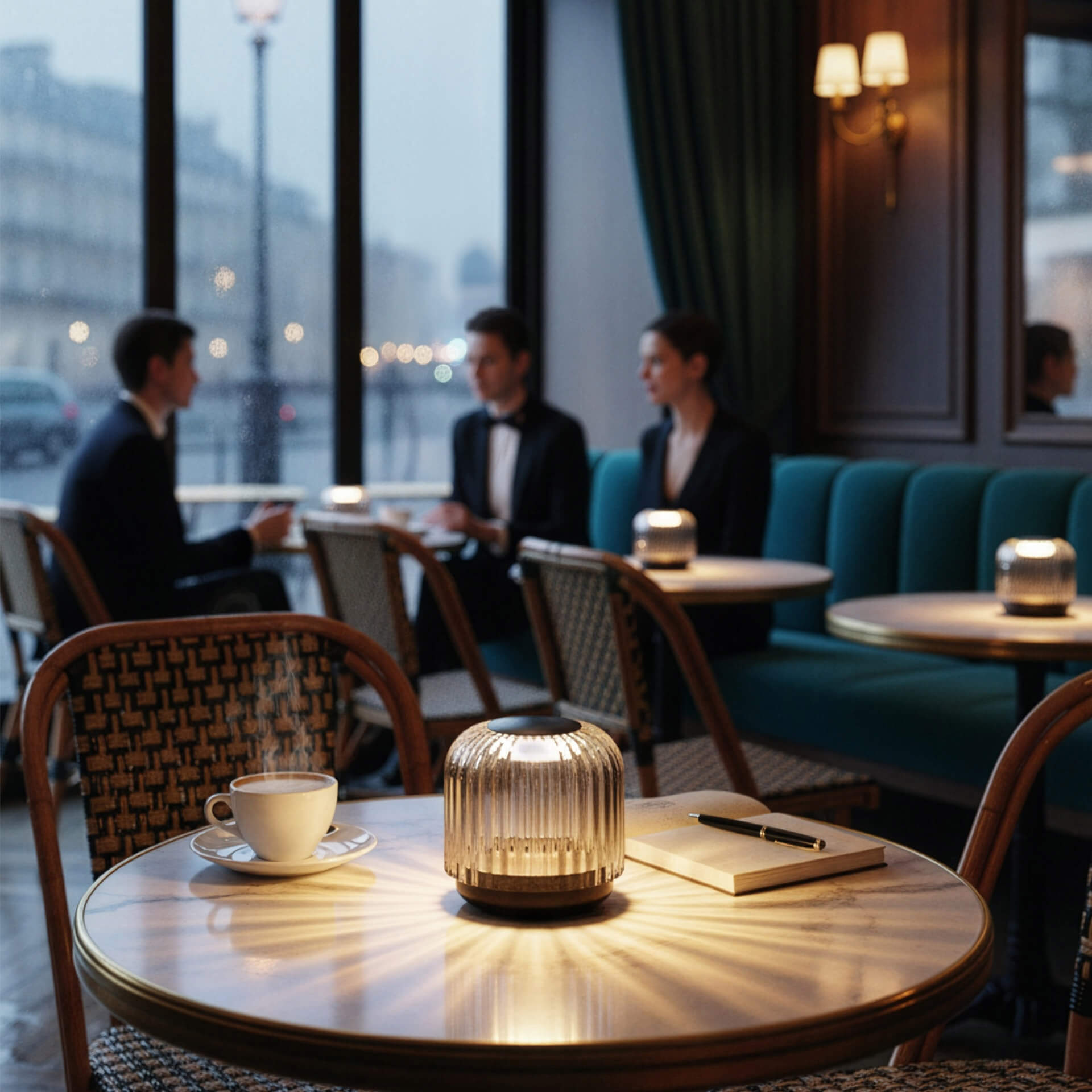 ELLE DECORATION LED-Tischlampe GRENELLE schwarz
