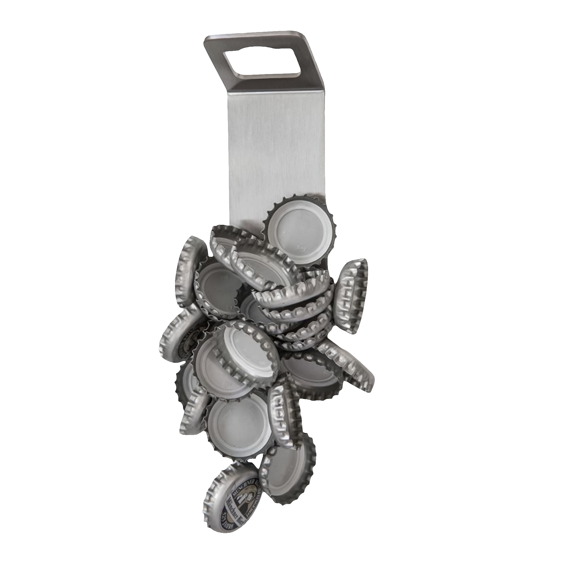 Magnet Bottle Opener Silver, Kapselverschluss, Flaschenverschluss, Metall, Kronkorken, Trinkverschluss