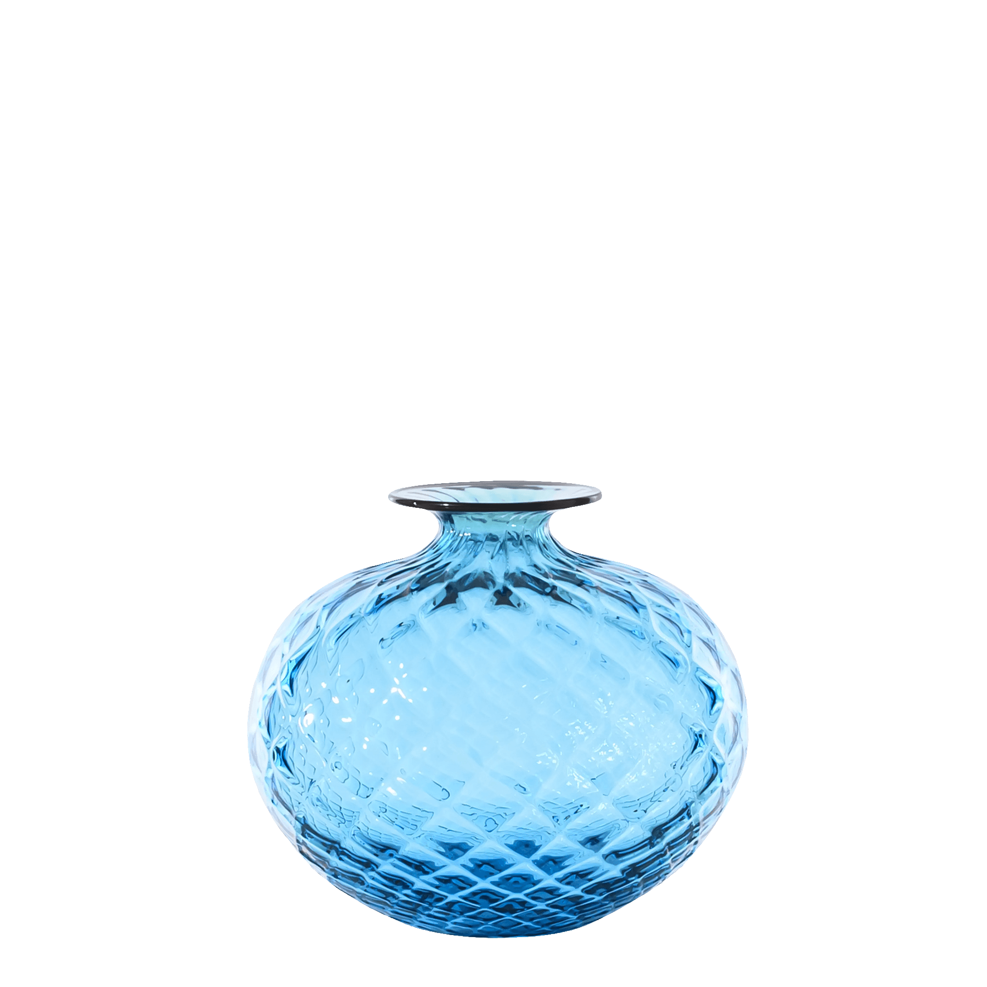 Venini Vase Monofiori Balloton Aquamarin