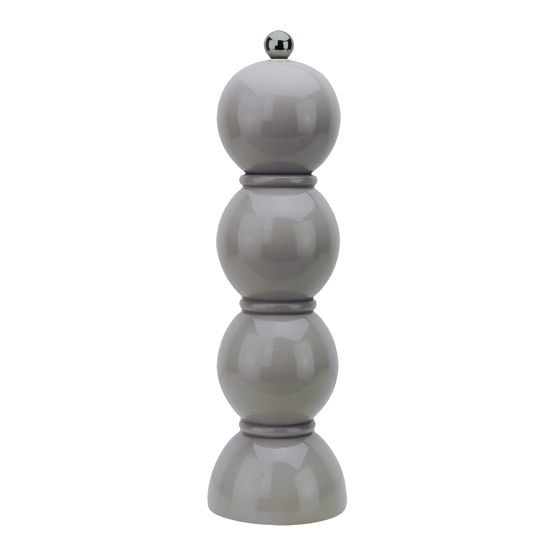 Salt- Pepper Mill chiffon grey 24 cm, kugel, figurenstativ, grau, keramik, baller