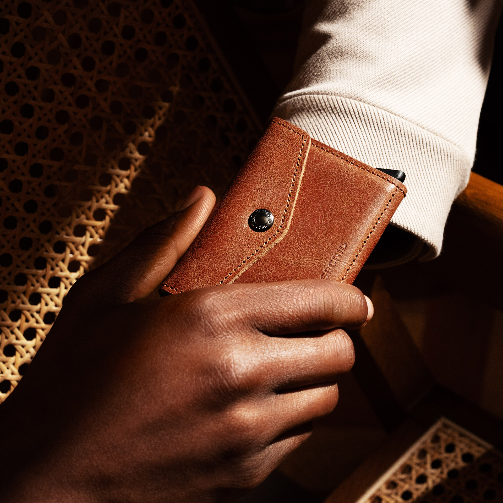 Envelope Wallet Cognac, Portemonnaie, Geldbörse, Leder, bräunlich, Kartenfach