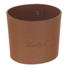 Christofle Leather Cuff Cognac