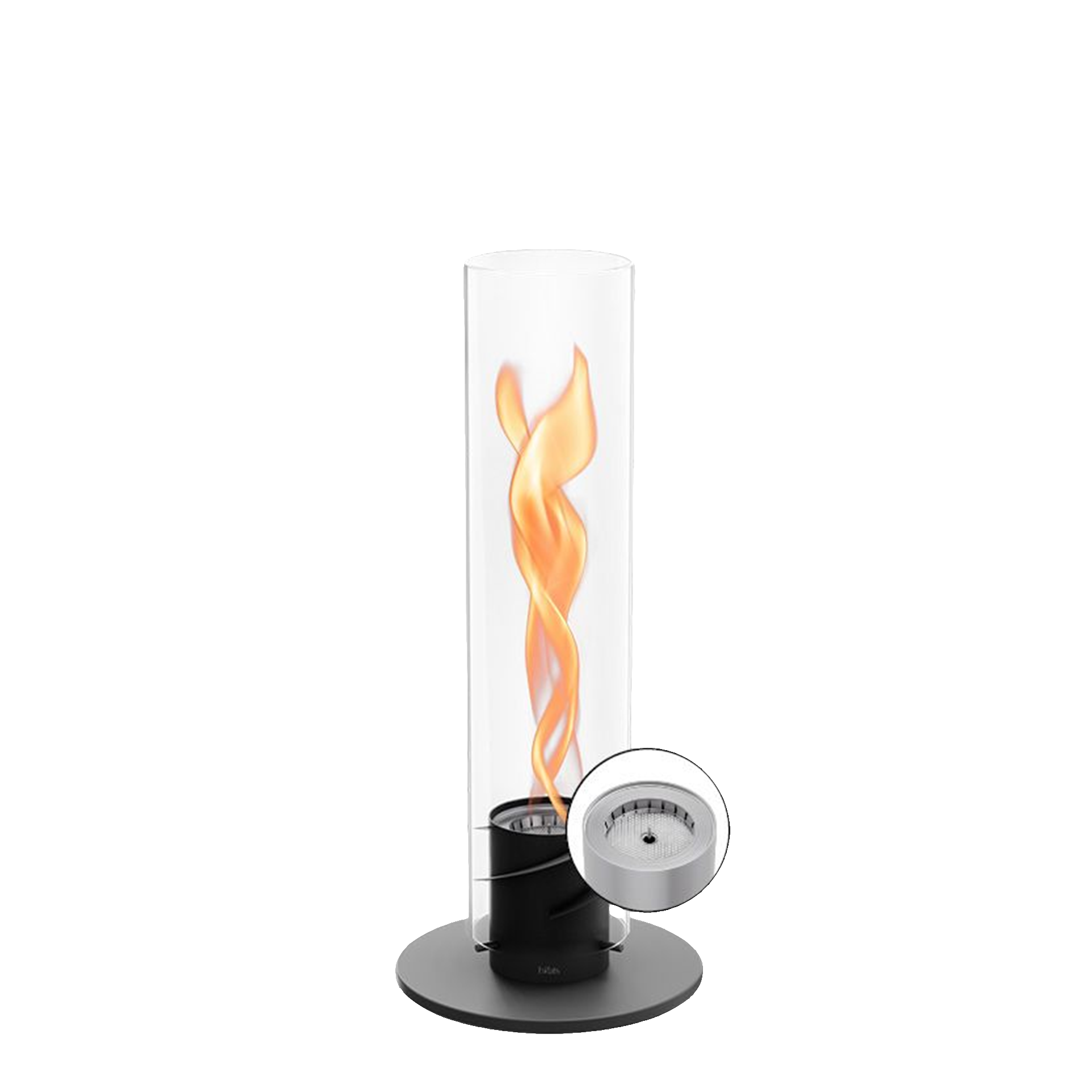 Tabletop Fireplace 1200 Silver, Gasfeuerstelle, Tischfeuer, Standflamme, Vapor-Design, Gartenofen