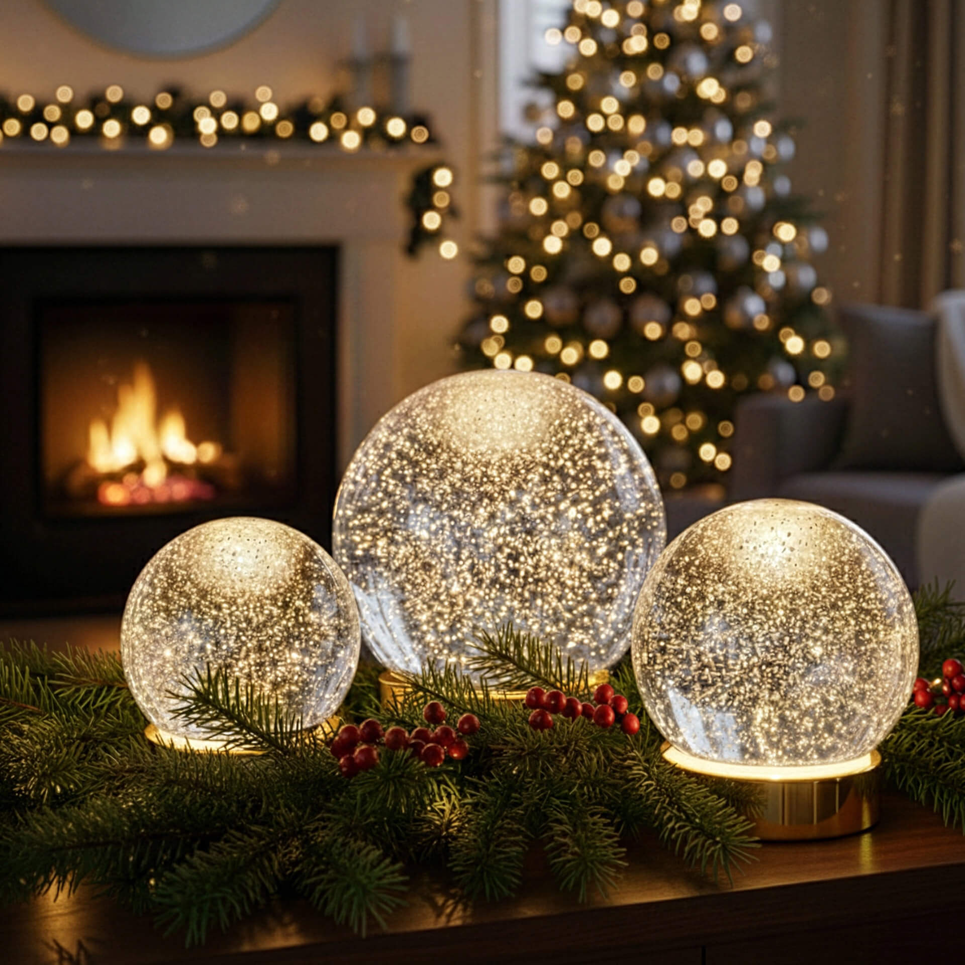 Sompex LED Dekolampe GLAMOR BAUBLE gold 18 cm