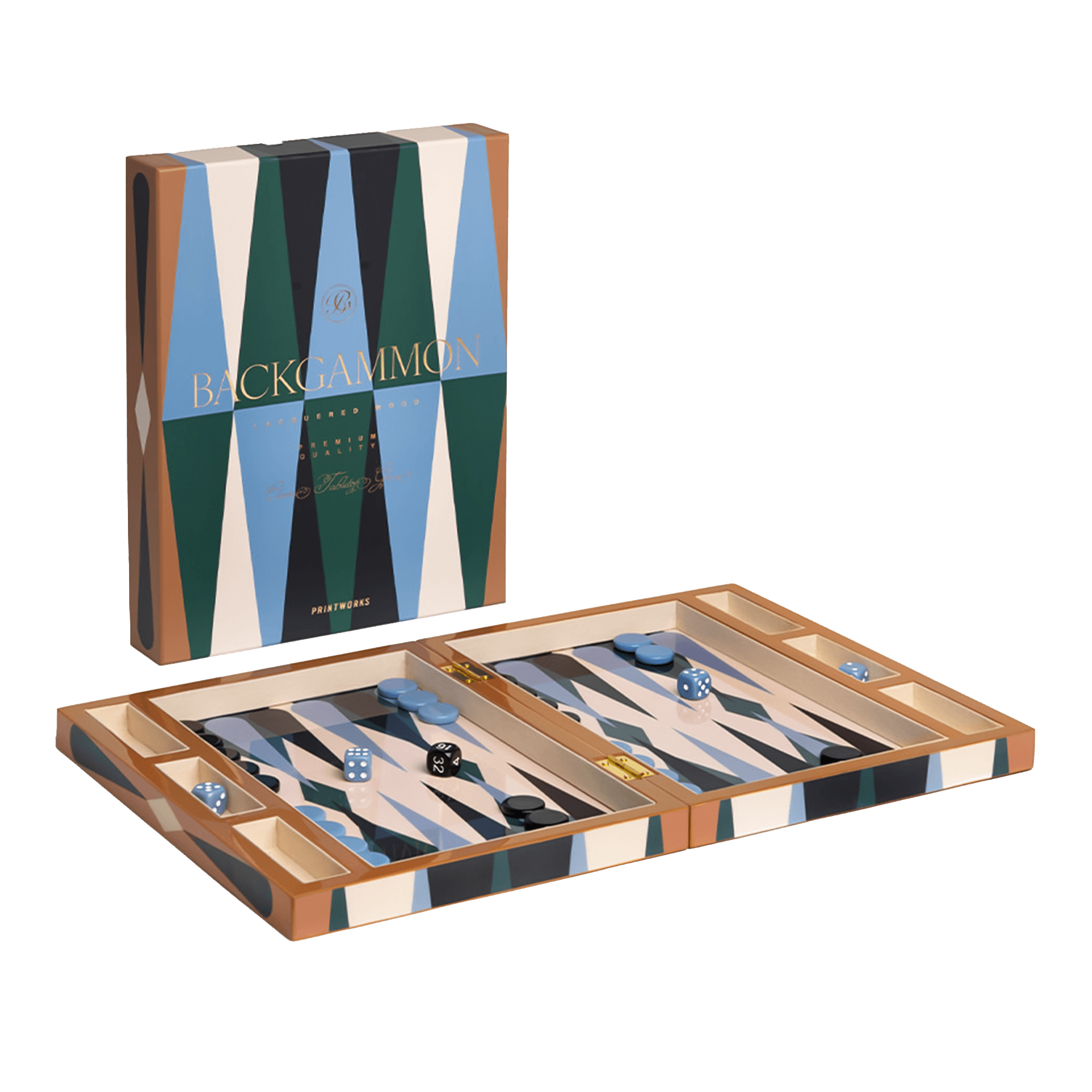 Backgammon Lackiert Braun