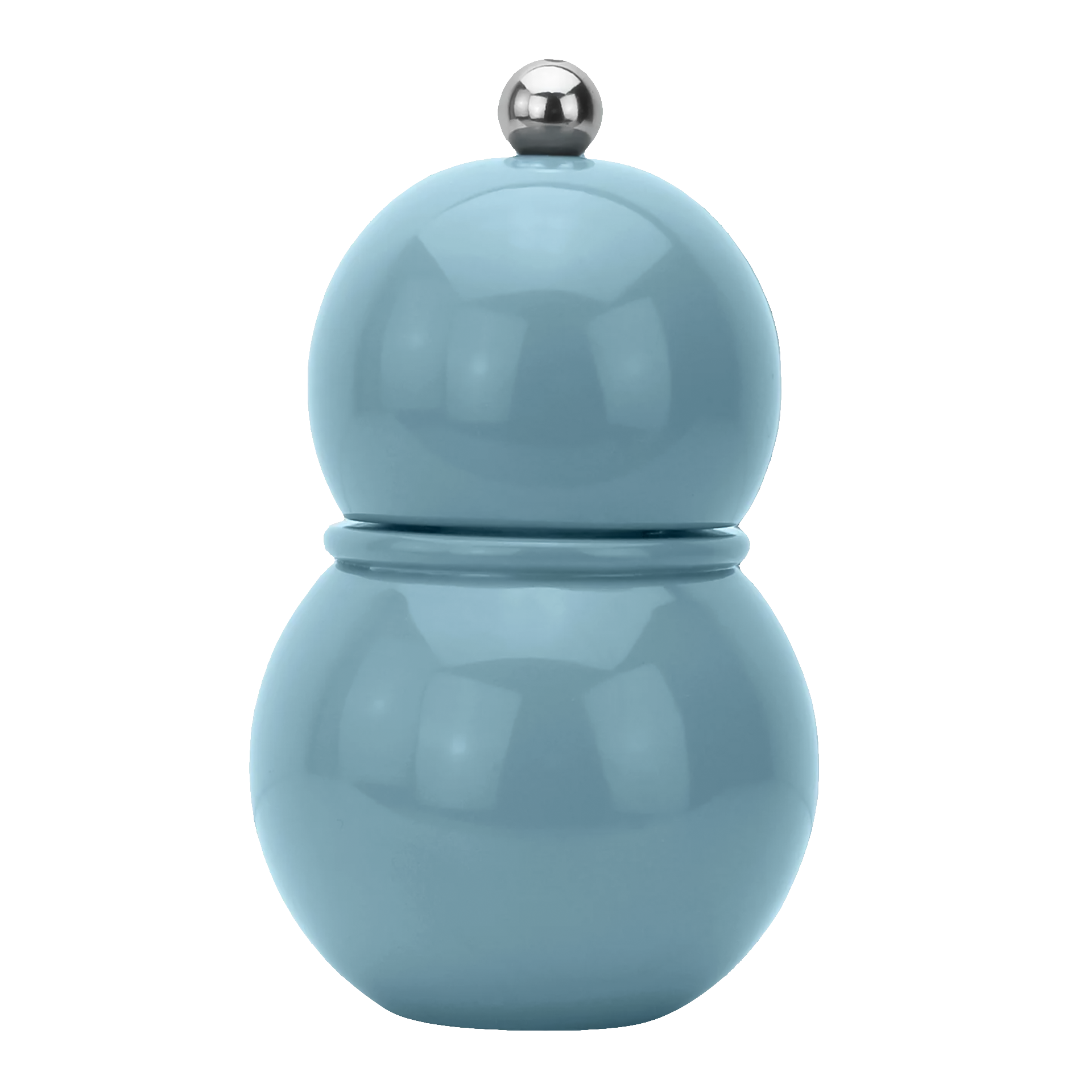 Salt- Pepper Mill chambray 12 cm, Glas, Kugel, Schneekugel, Blau, Krempe