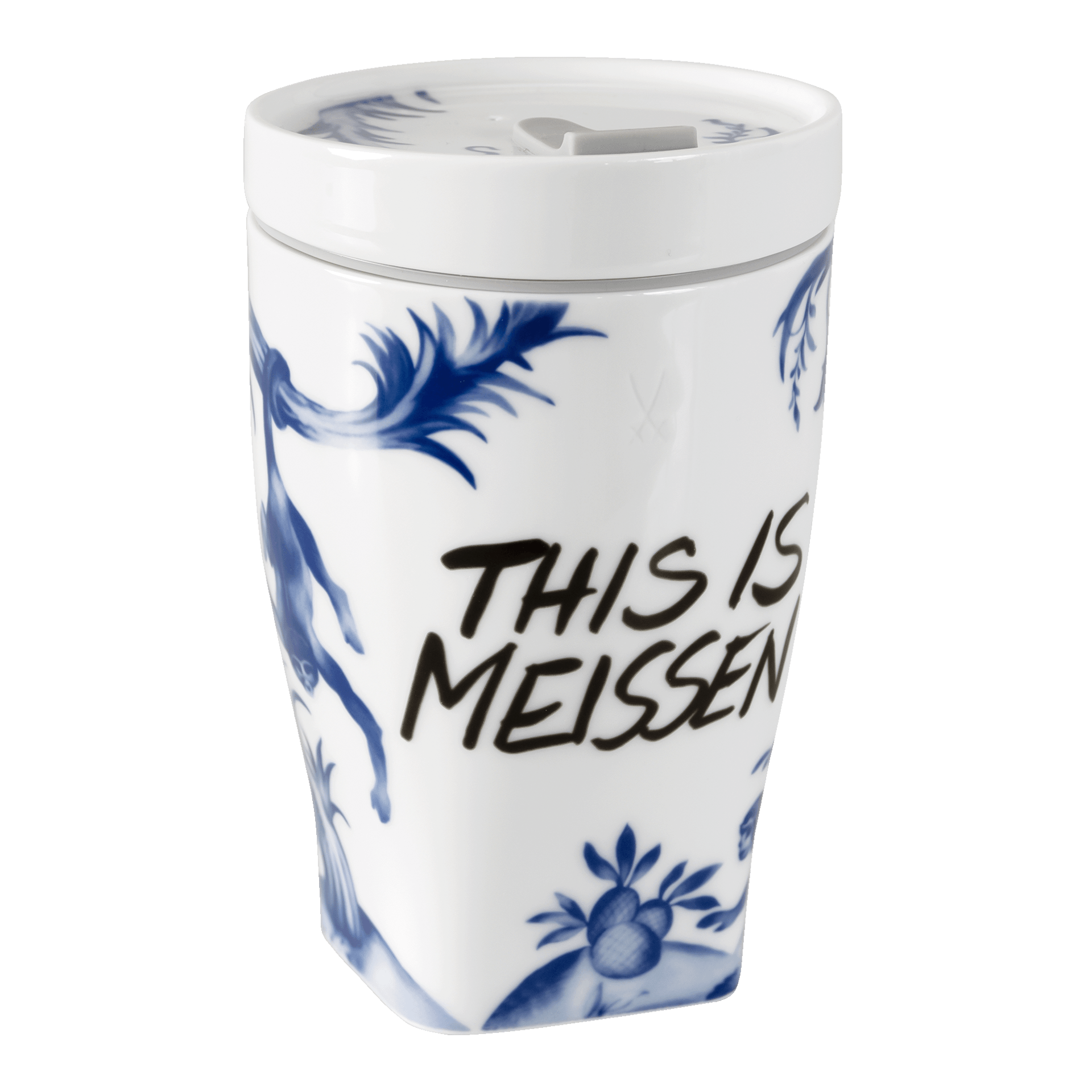 Meissen To-Go Becher Affe & Faultier