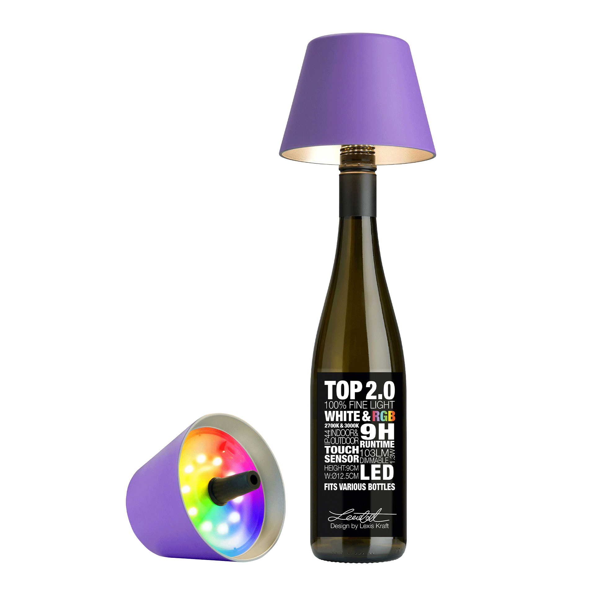LED Bottle Light Dimmable Lilac