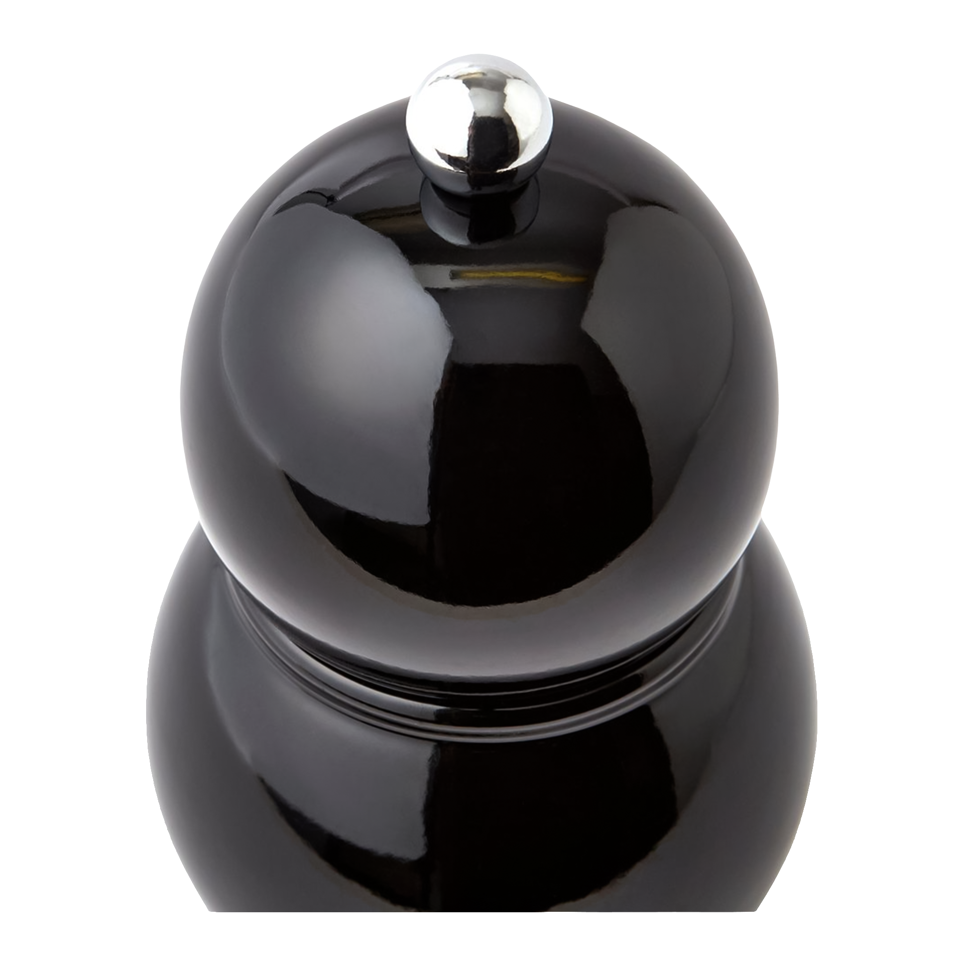 Salt- Pepper Mill black 12 cm, glas, kugel, schwarz, glänzend, ball