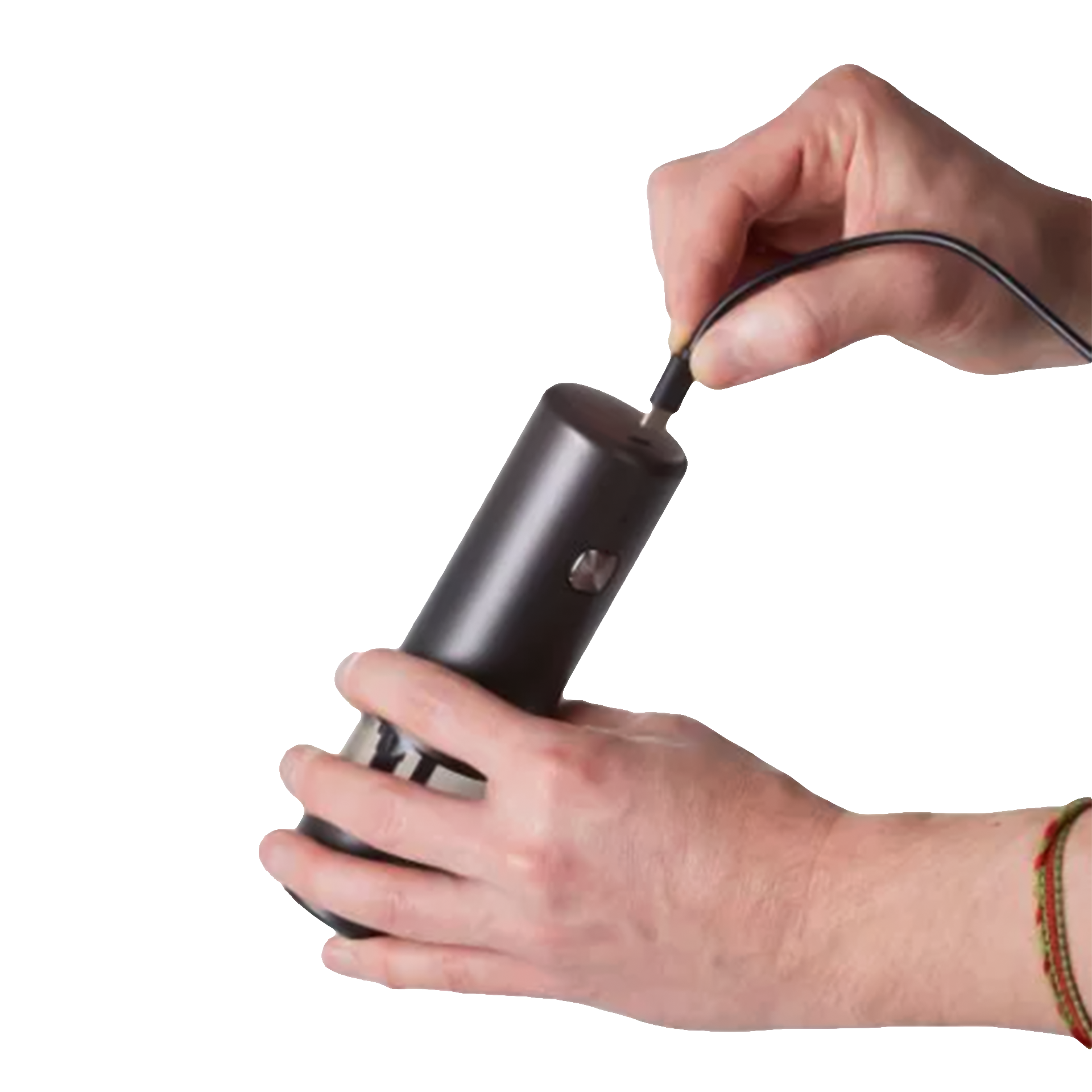 Electric Salt-/Peppermill Dark Grey, Elektro-Feuerzeug, Zündgerät, USB-Ladegerät, Dauerfeuerzeug, metallisch