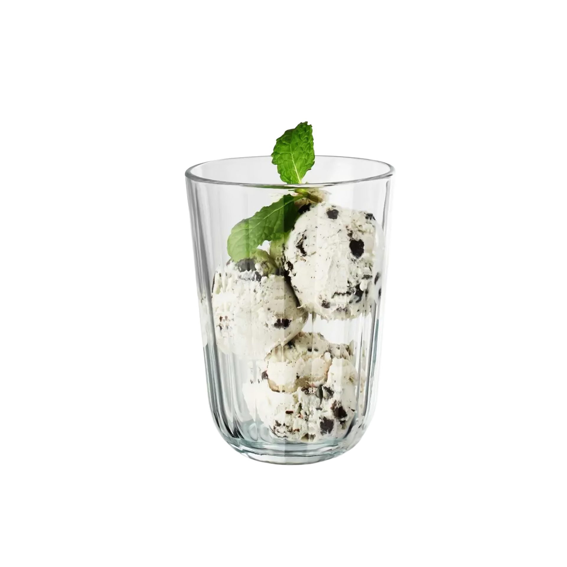 Glass 0.34 l Set of 4, Eis, Eissorte, Minze, Glas, Schoko-Option