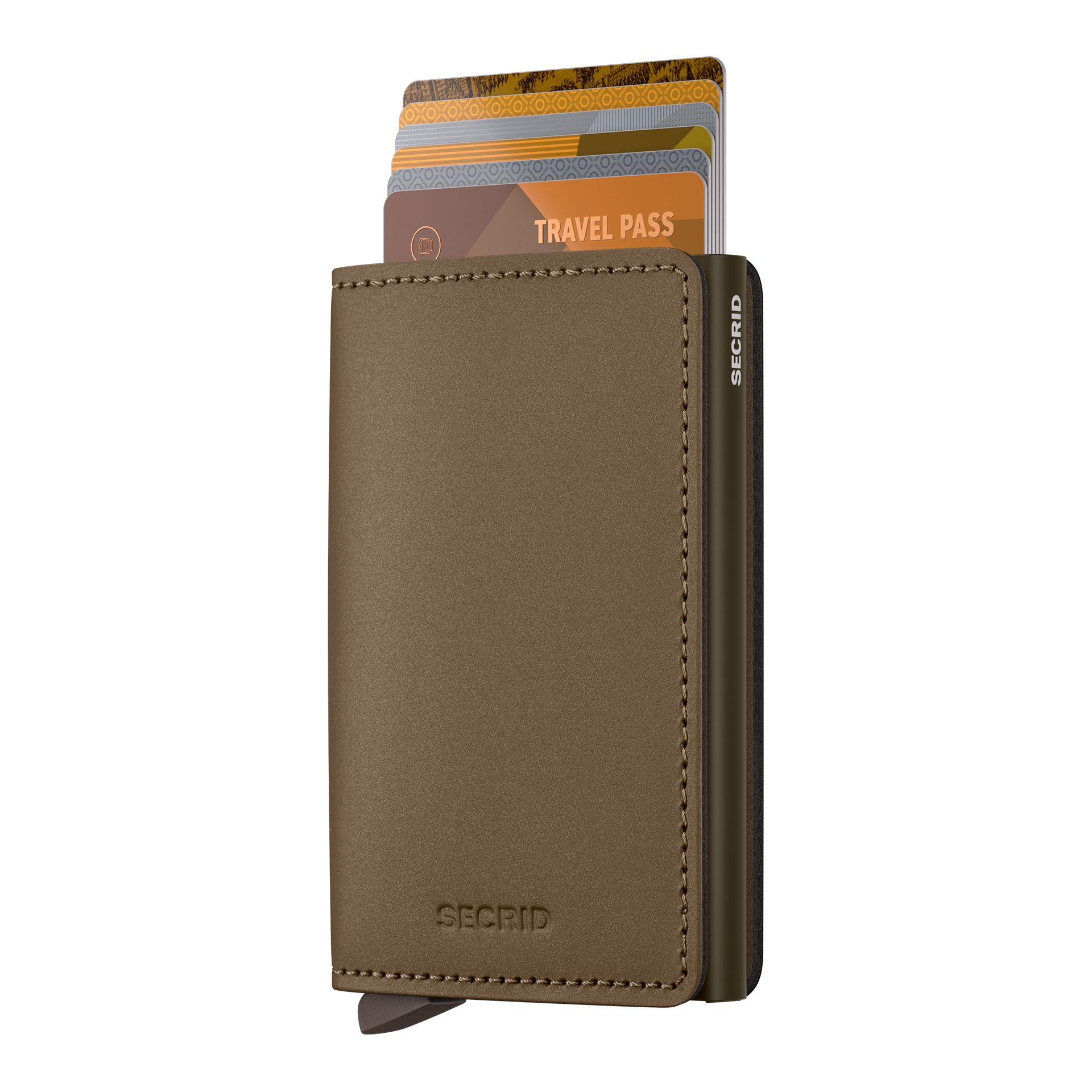 Slimwallet Bronze, portemonnaie, kartentasche, braun, leder, reisen-pass