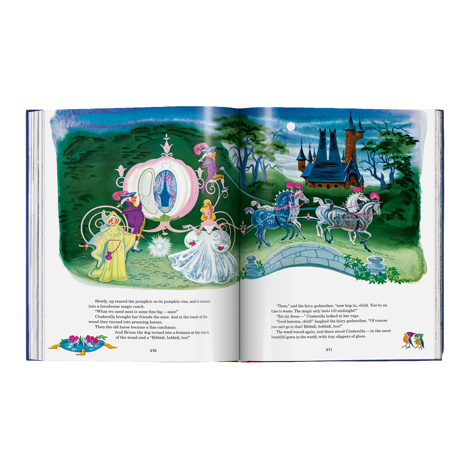 Coffee Table Book Walt Disney’s Children’s Classics 1937–1953, Kinderbuch, Illustration, Kutsche, Schloss, Mondnacht