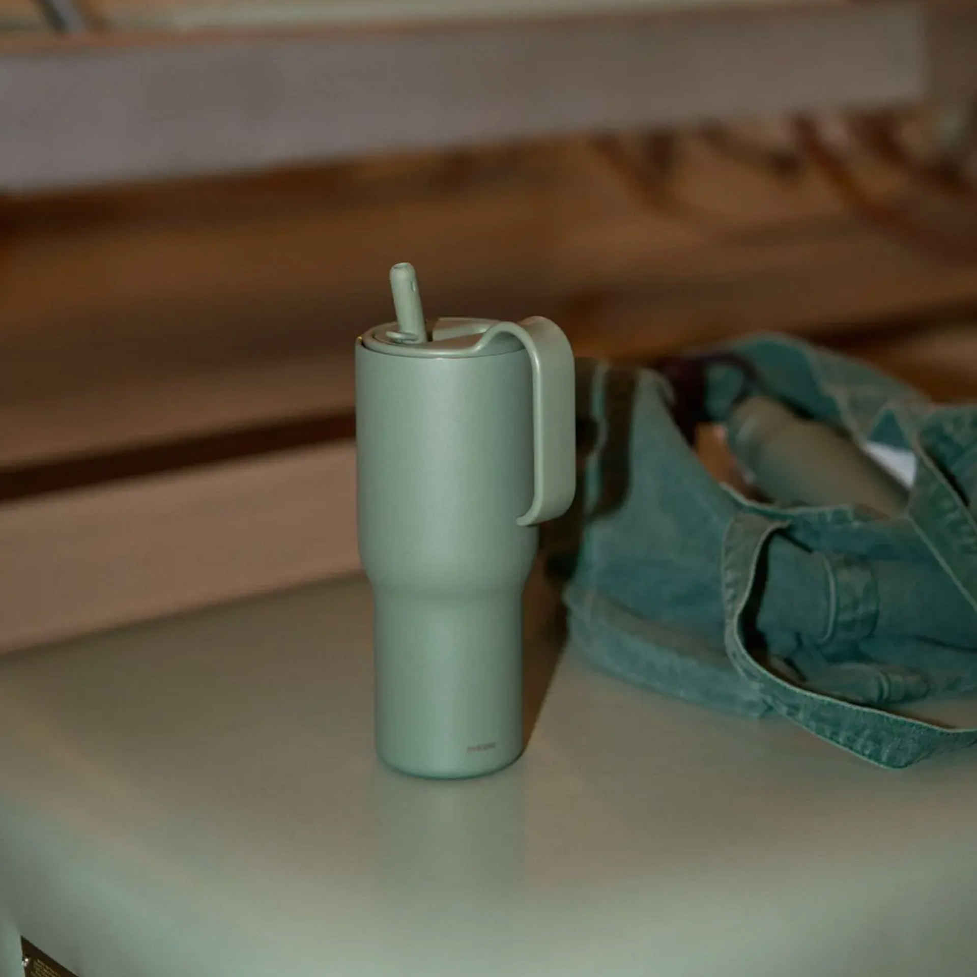 Sip'n'Go Tumbler Green Goddess 0,90 l, Thermos, Flasche, Trinkflasche, Griff, Mintgrün