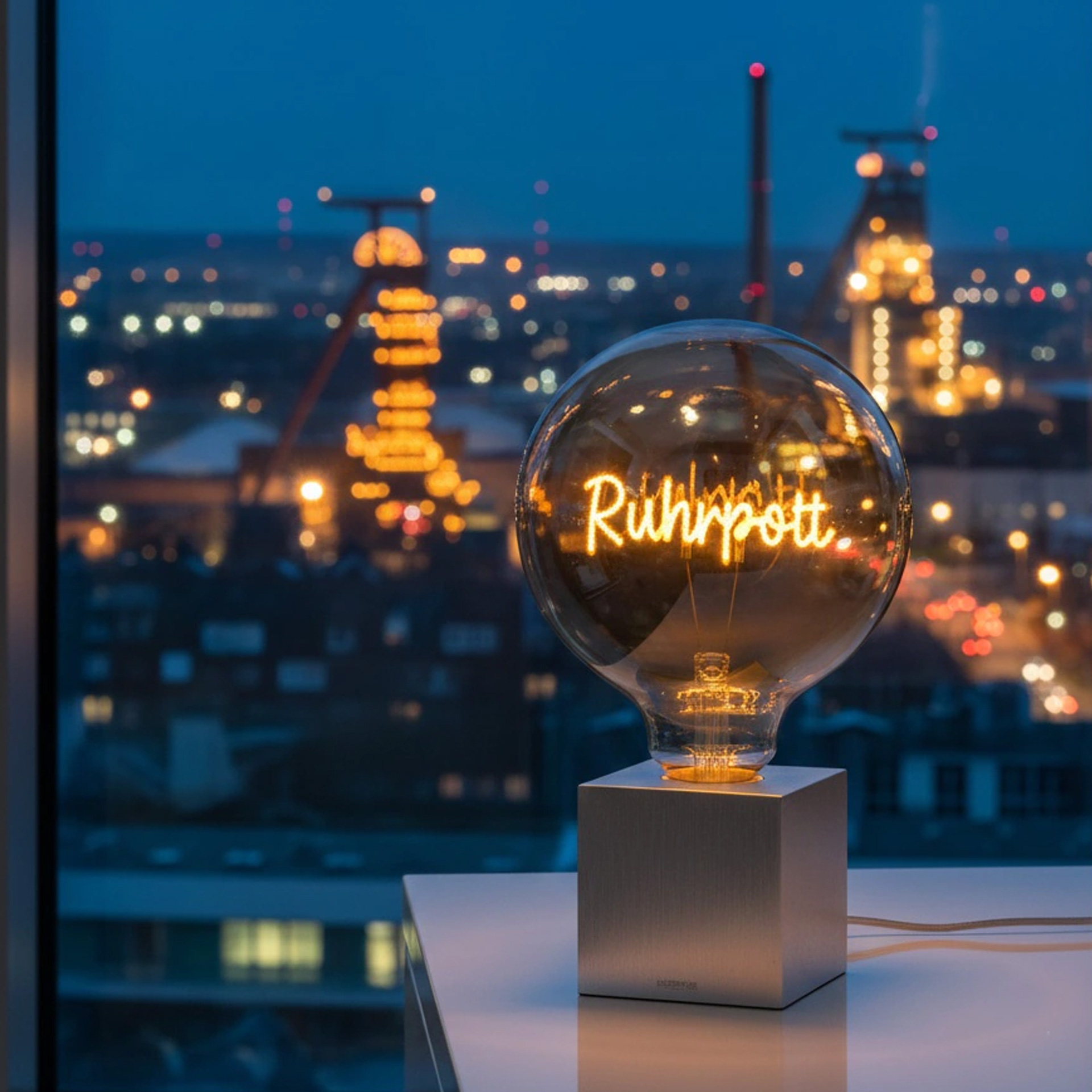 LED decorative bulb Ruhrpott, Glühbirne, Lampen, Schreibtischlampe, Nachttischlampe, Kunststoff/Glaslicht