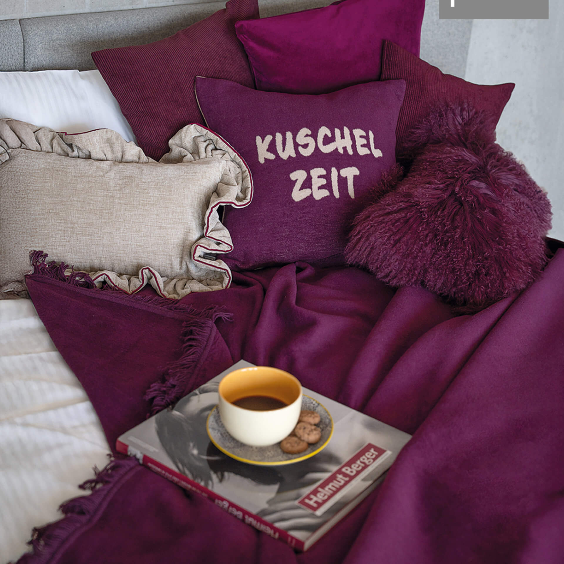 pad SYDNEY Decke Burgunder