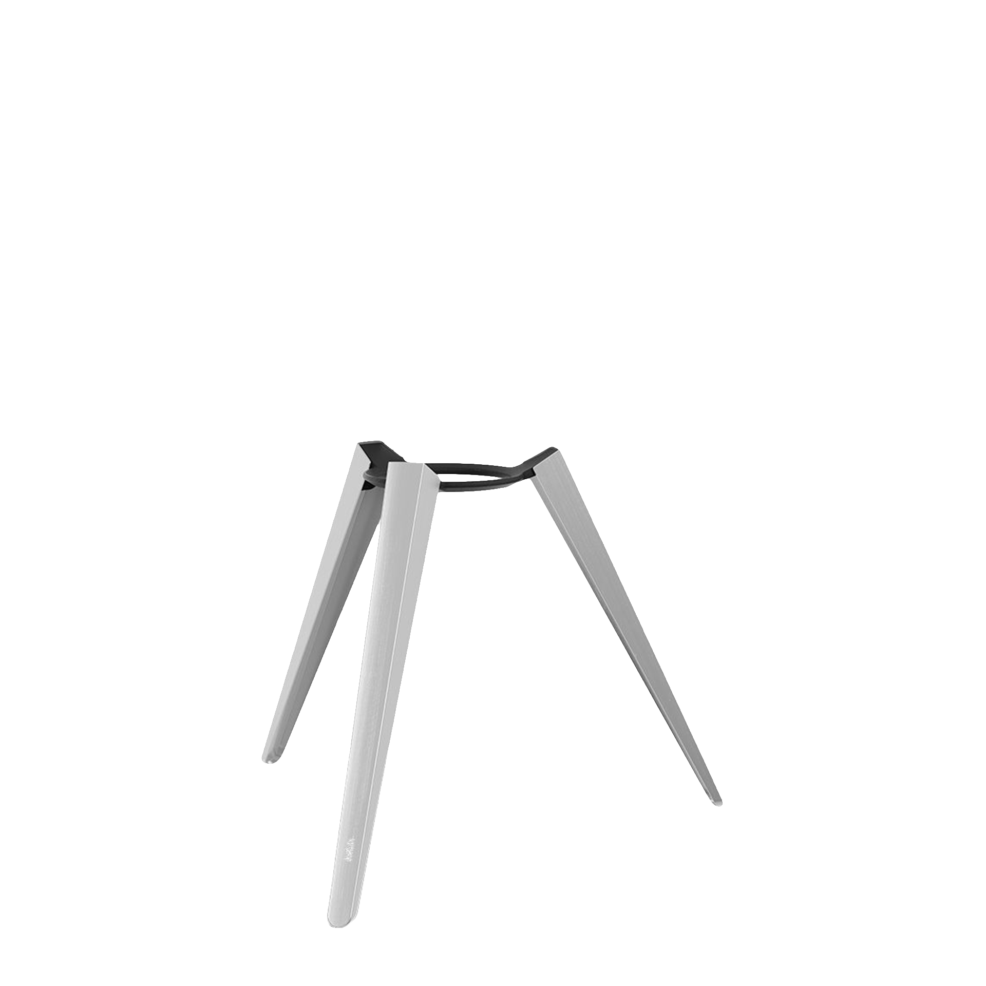 Heigh foot 45, hocker, faltbar, metall, silber, drei-beinig