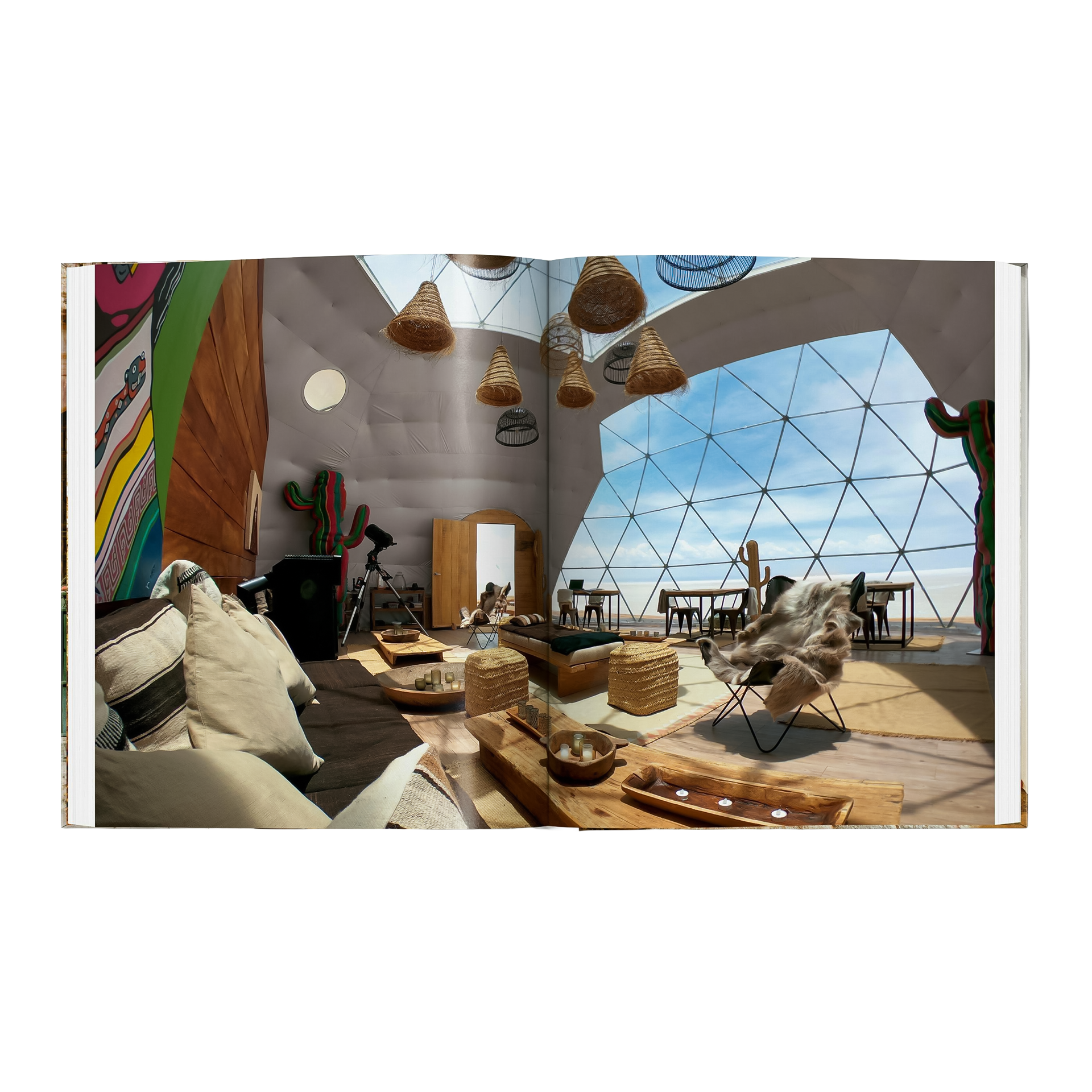 Coffee Table Book Great Escapes Latin America, Lounge, Interior, Kuppel aus Glas?, Holzmöbel, Rattan-Dekoration