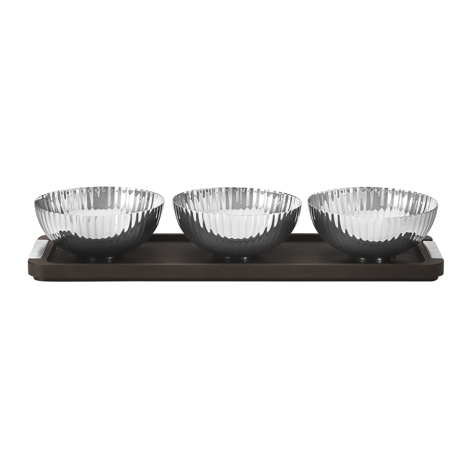 Tray with 3 Bowls, Schüsselset, Schüsseln, Ramen-Set, Metallschalen, Backblech