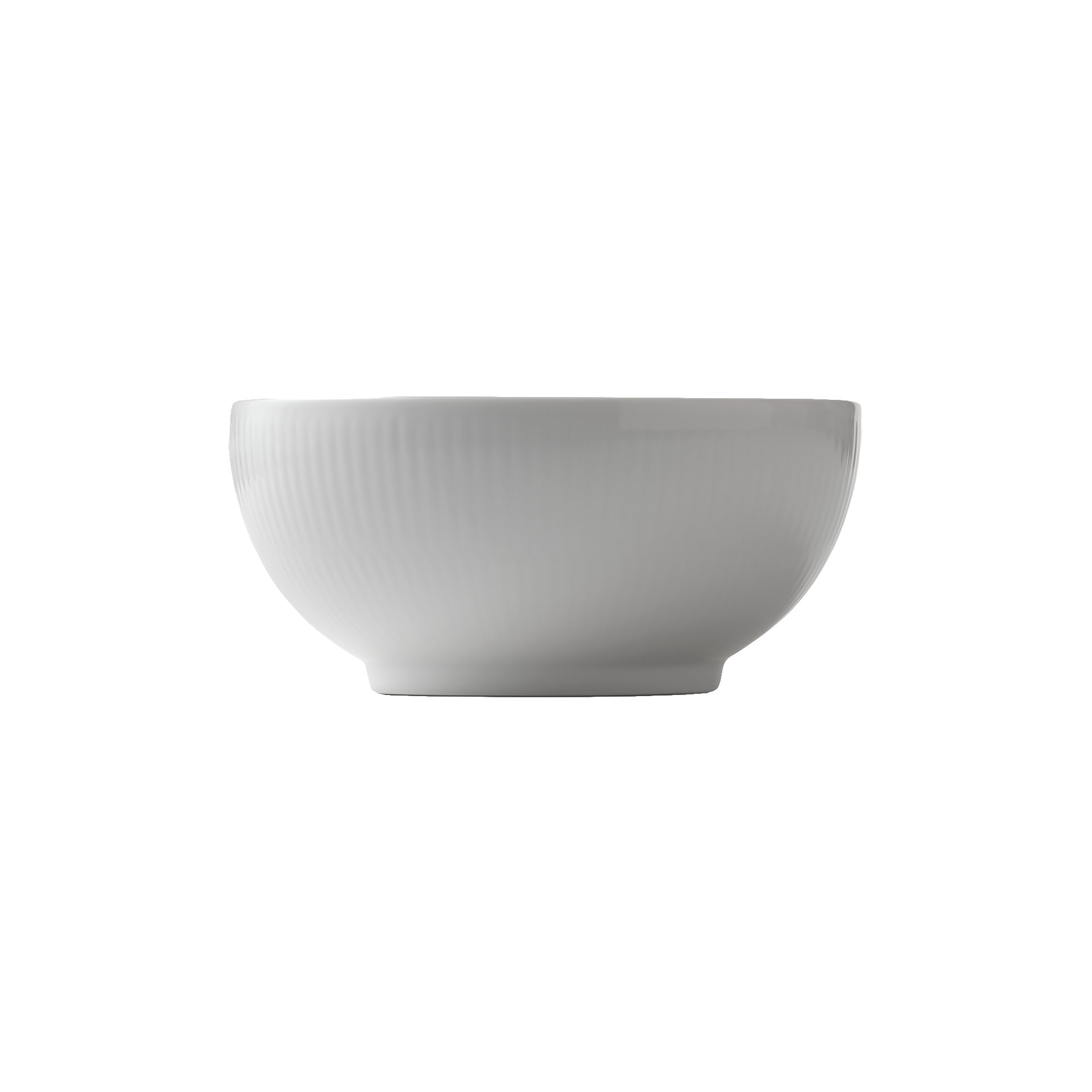 Royal Copenhagen Schale Weiß Gerippt 15,5 cm