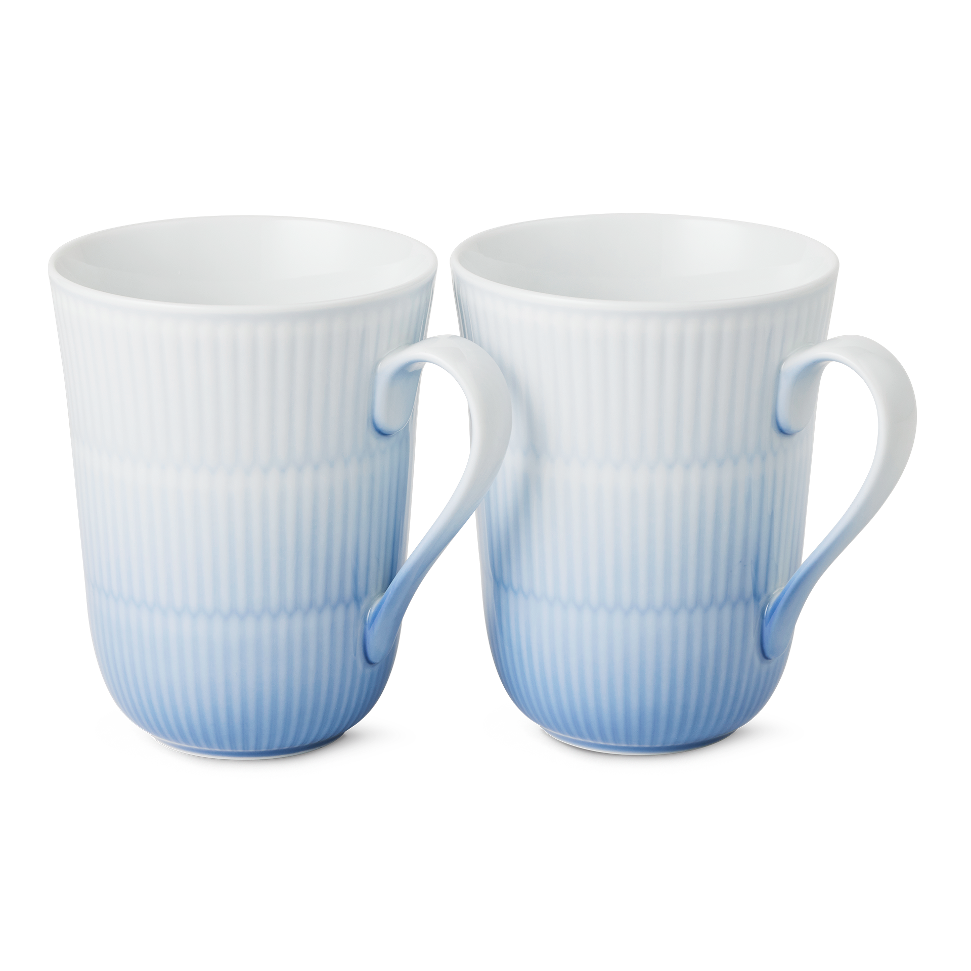 Royal Copenhagen Henkelbecherset Iris blau