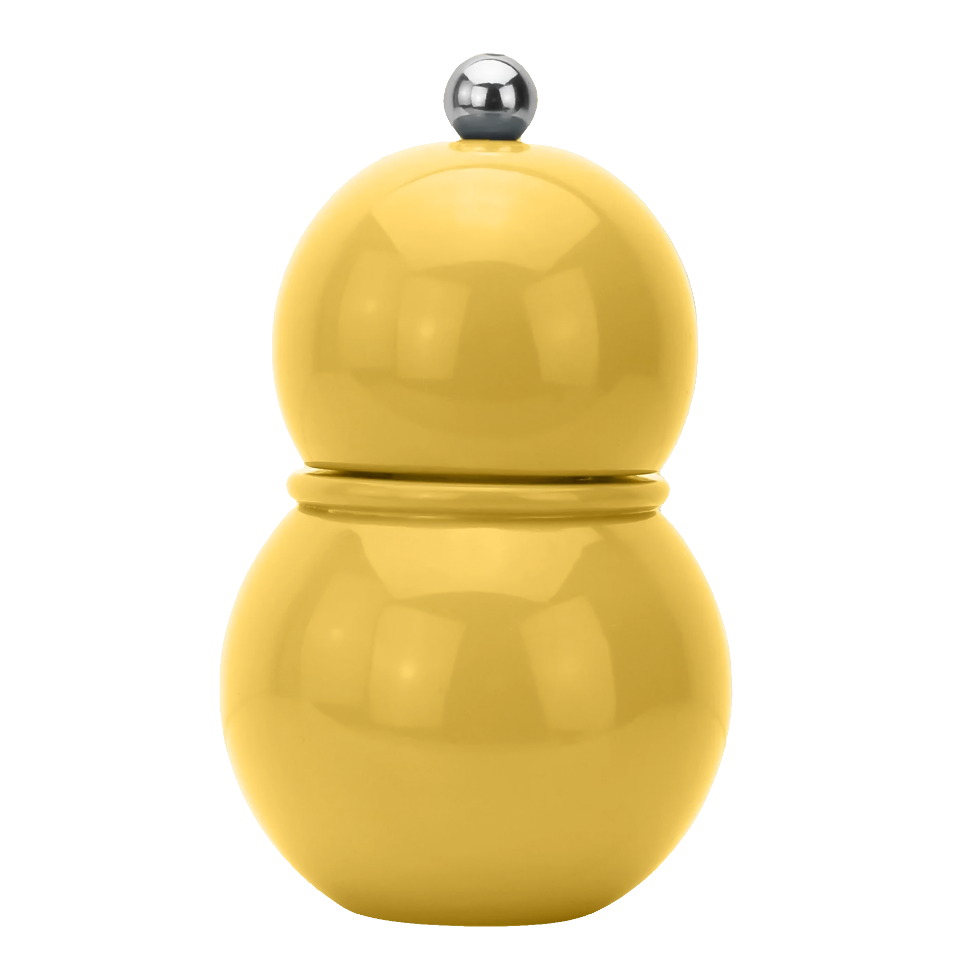 Salt- Pepper Mill buttercream 12 cm, Kieselstein, gestapelt, gelb, Kugel, Behälter
