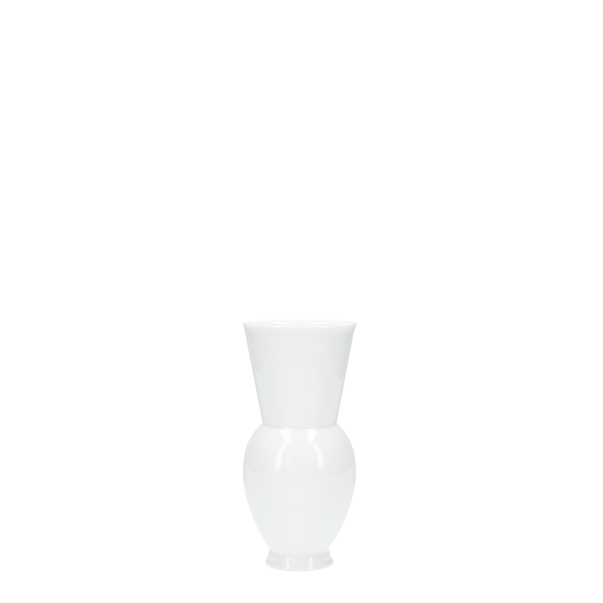 Vase 0, Vase, Weiß, Keramik, Kugelvase, Deko-Objekt