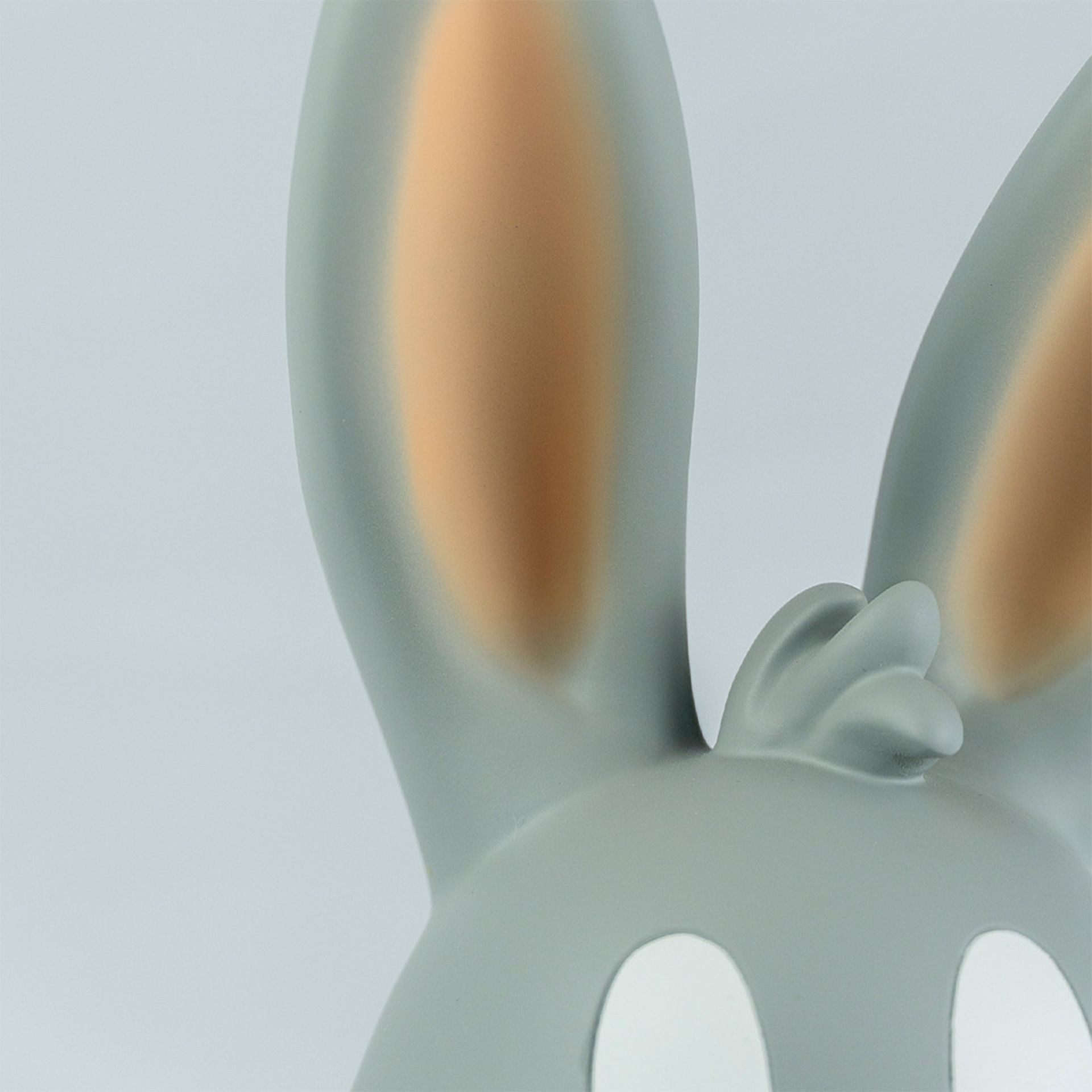 Bugs Bunny 34 cm, Playful mask, Bunny ears, Light gray, Plastic toy, Cutout eyes