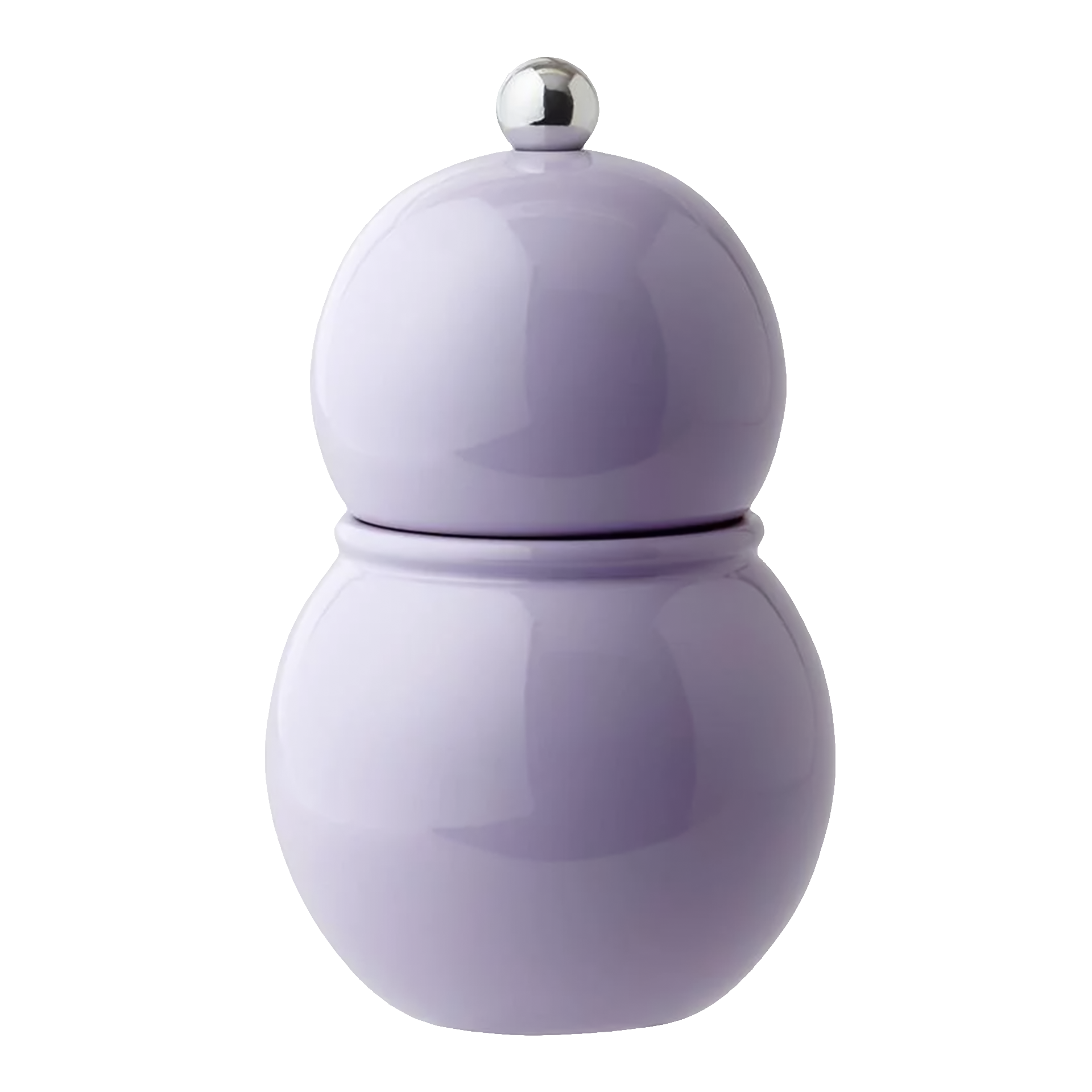 Salt- Pepper Mill lilac 12 cm, duo-glas, grapser, kugelförmig, lavendel, pearl