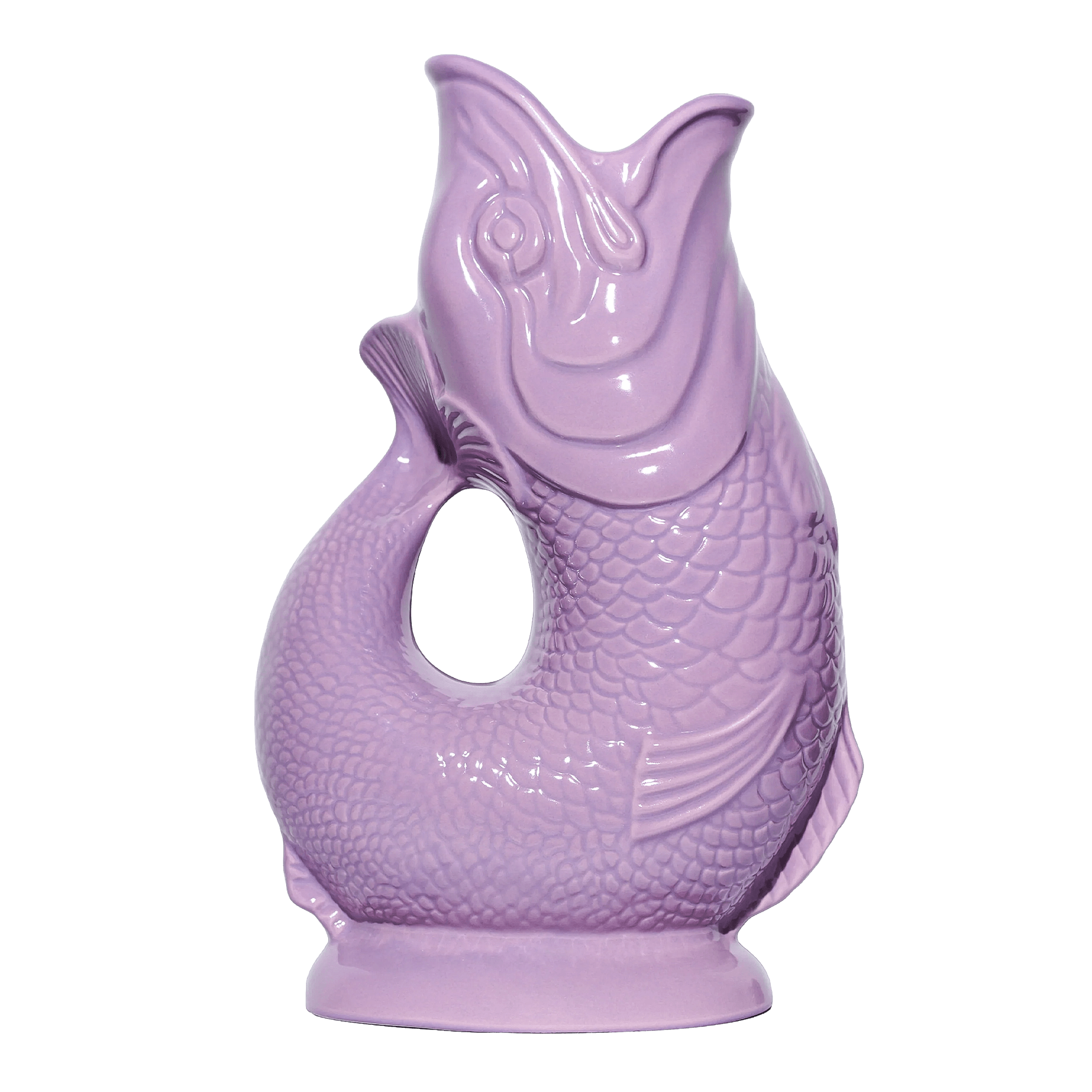 Gluckigluck, Glossy Collection, Jug lilac XL 1.20 l, 陶瓷, 杯子, 花色, 鱼形, 紫色
