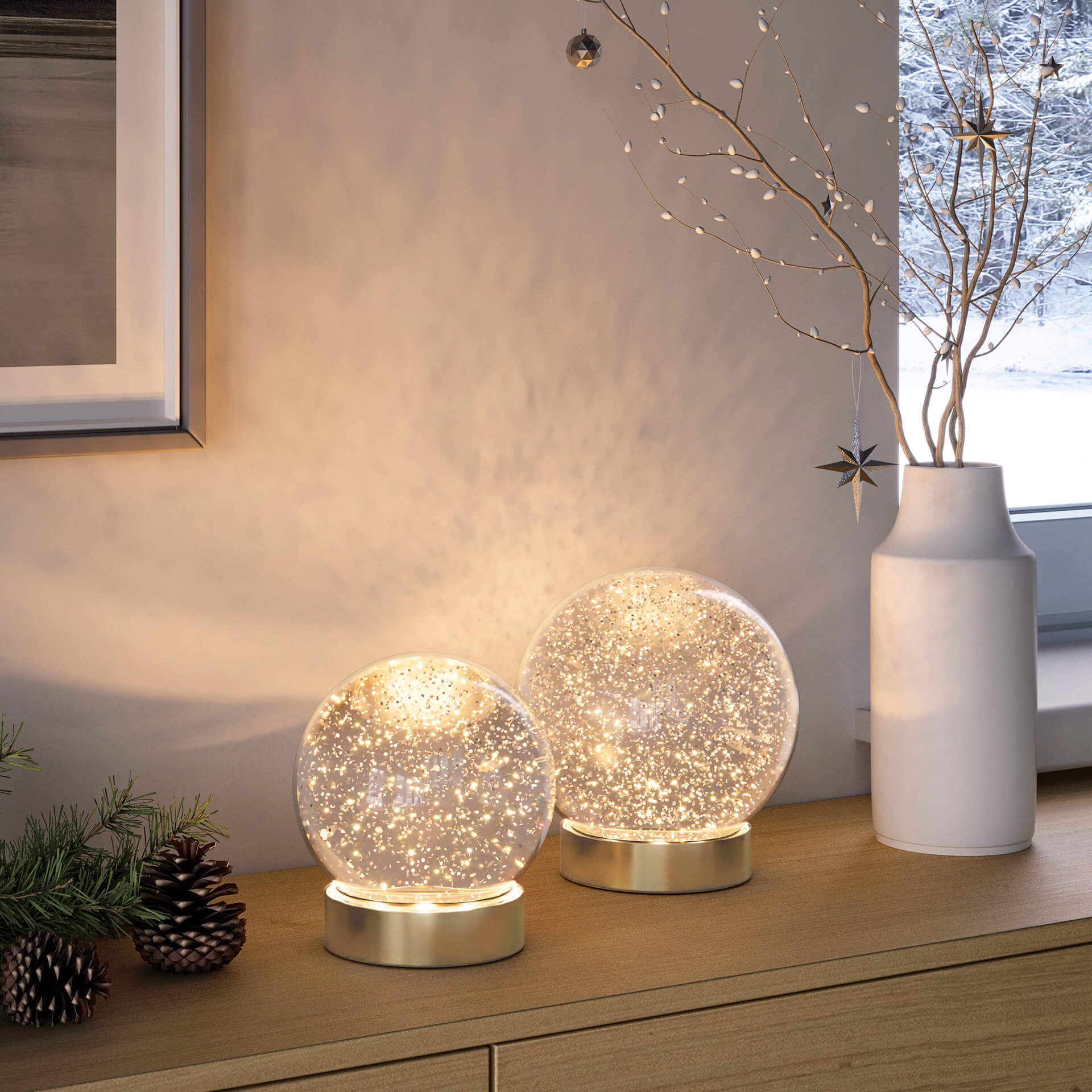 Sompex LED Dekolampe GLAMOR BAUBLE gold 15 cm