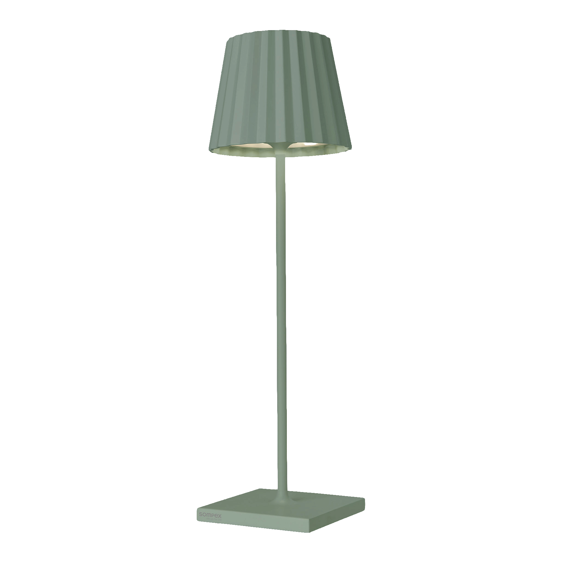Rechargeable LED table lamp dimmable olive green, Stehlampe, Lampenfuß, Schirm, grün, Standleuchte