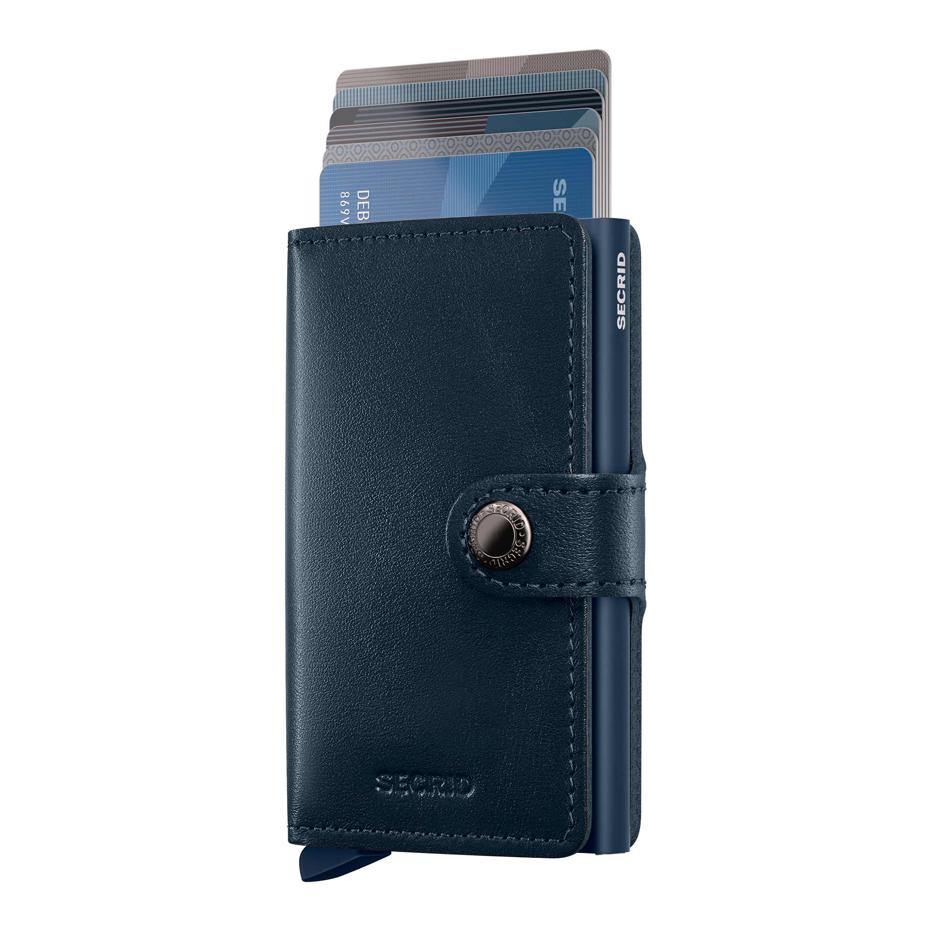 Secrid Miniwallet Original Navy/Navy, wallet, cardholder, blau, leder, Kartenschlitze