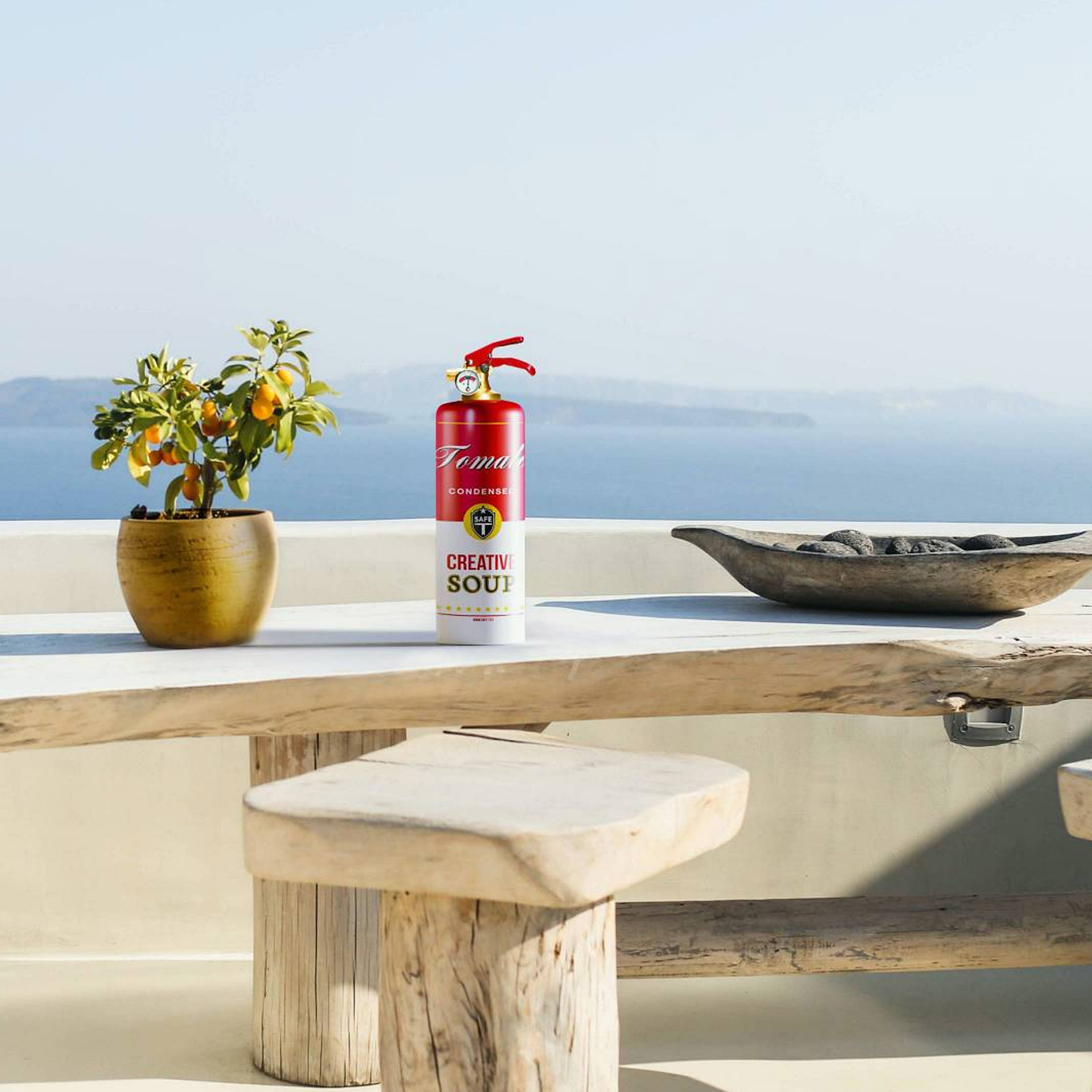 Safe-T, Interior Design, Design-Fire Extinguisher Soup, Feuerlöscher, rot, Kanister, Sicherheitsgerät, Creative Soup