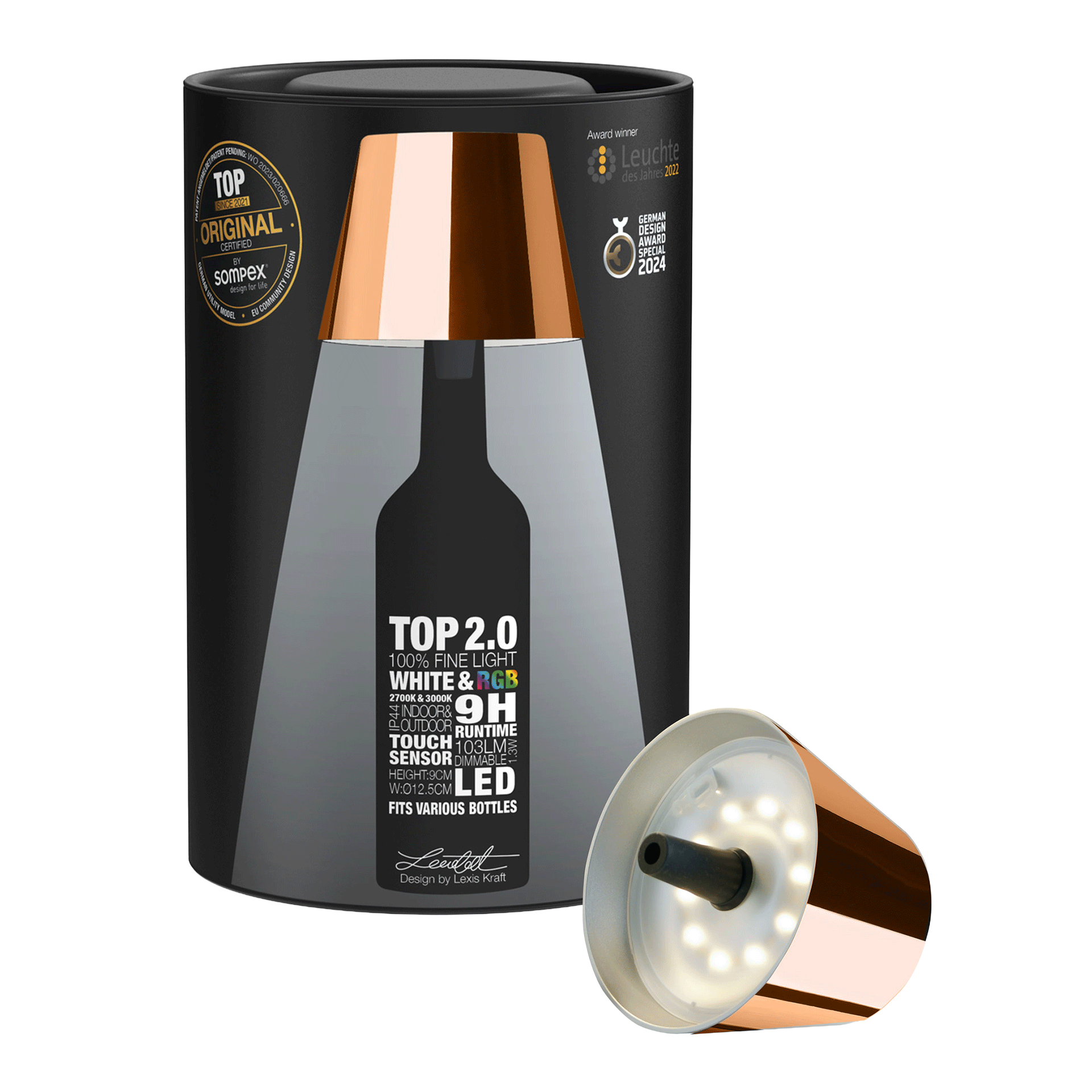 LED Bottle Light Dimmable Copper
