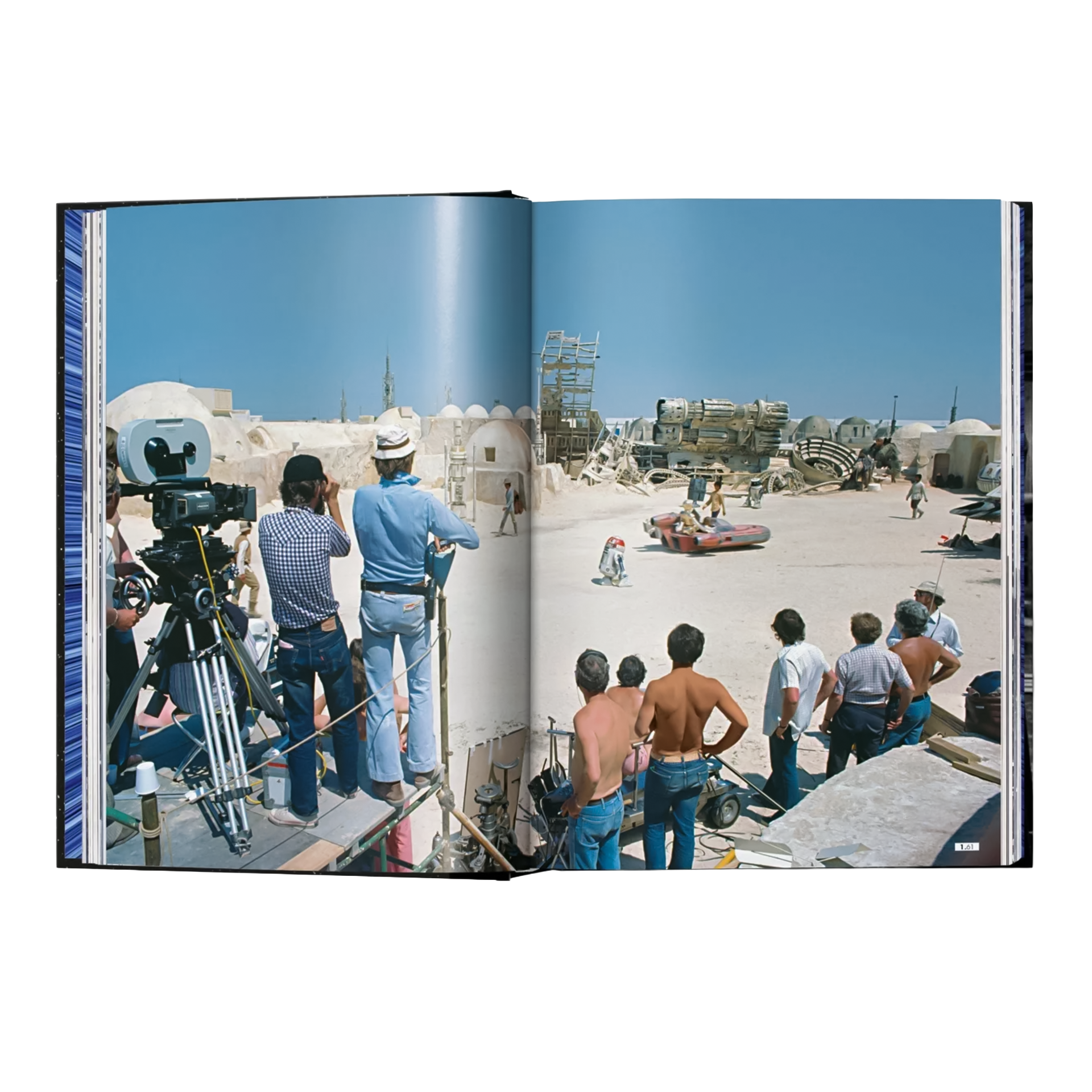 Taschen, 45th Edition, Coffee Table Book The Star Wars Archiv. 1977–1983, filmset, kamera, crew, sandlandschaft, clapperboard