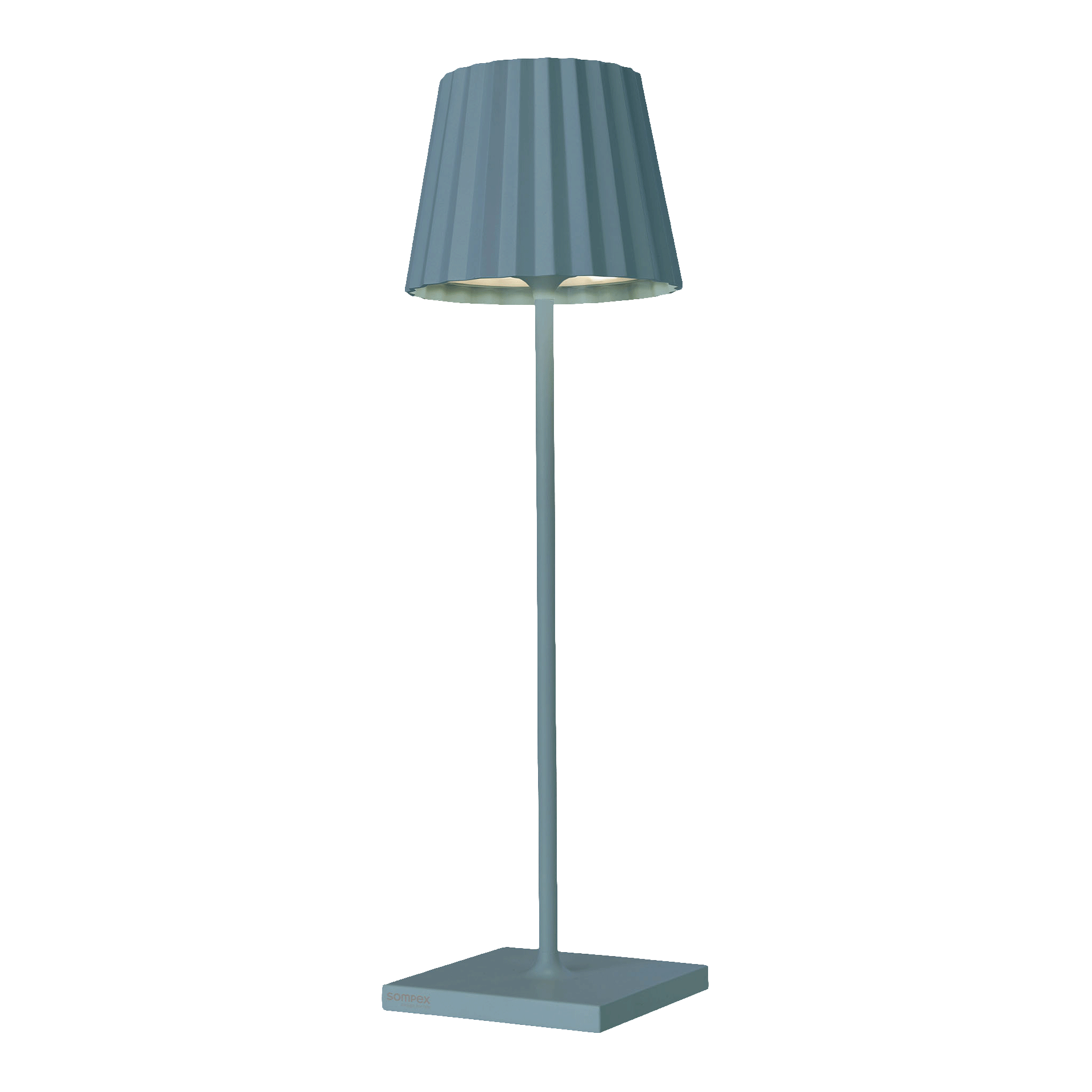 Rechargeable LED table lamp dimmable blue, Stehleuchte, Standlampe, Lampenschirm, Metallstativ, Blaue Farbe