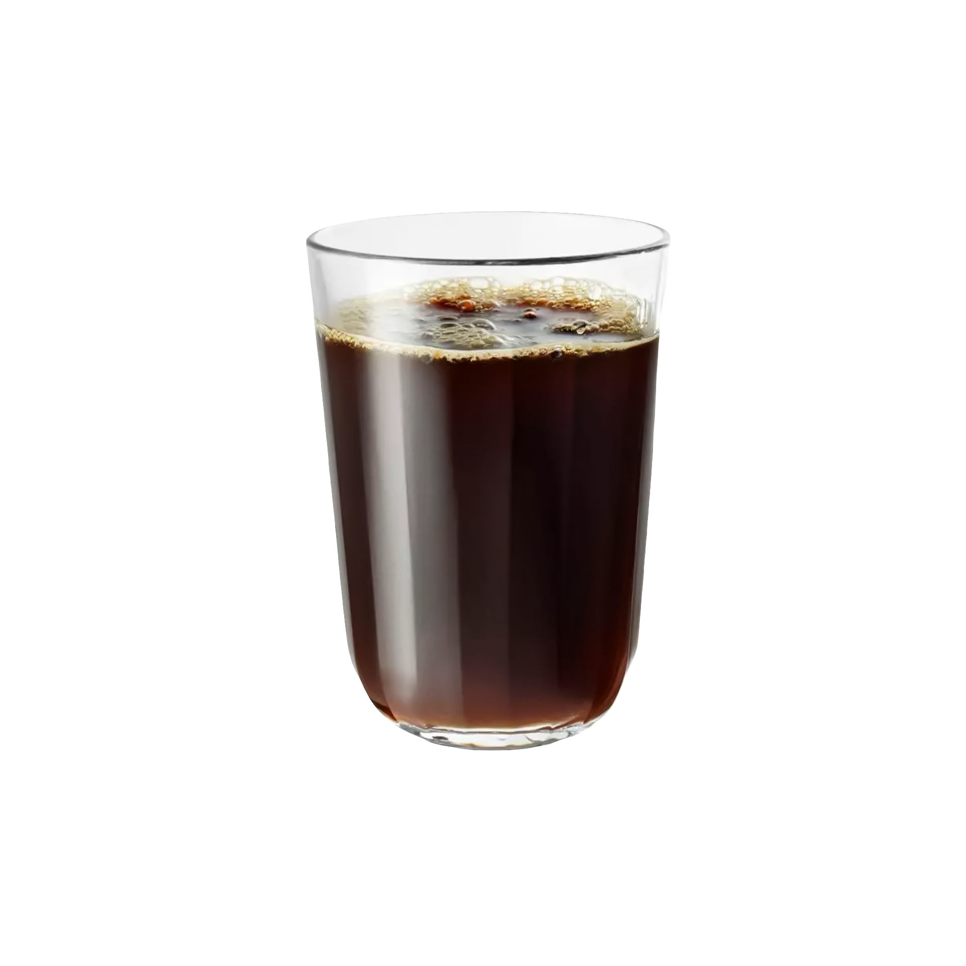 Glass 0.34 l Set of 4, Glas, Kaffee, schwarz, Kaffeegetränk, Transparenter Becher