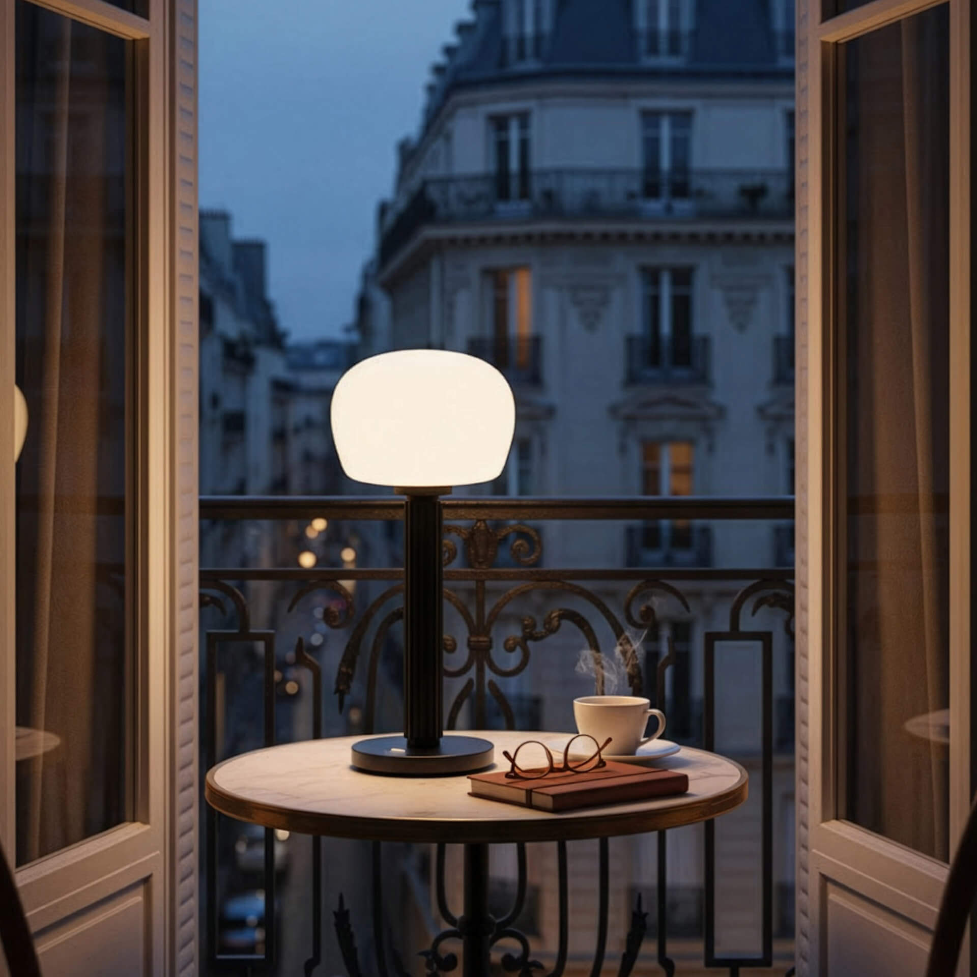 ELLE DECORATION LED Tischlampe VENDOME schwarz