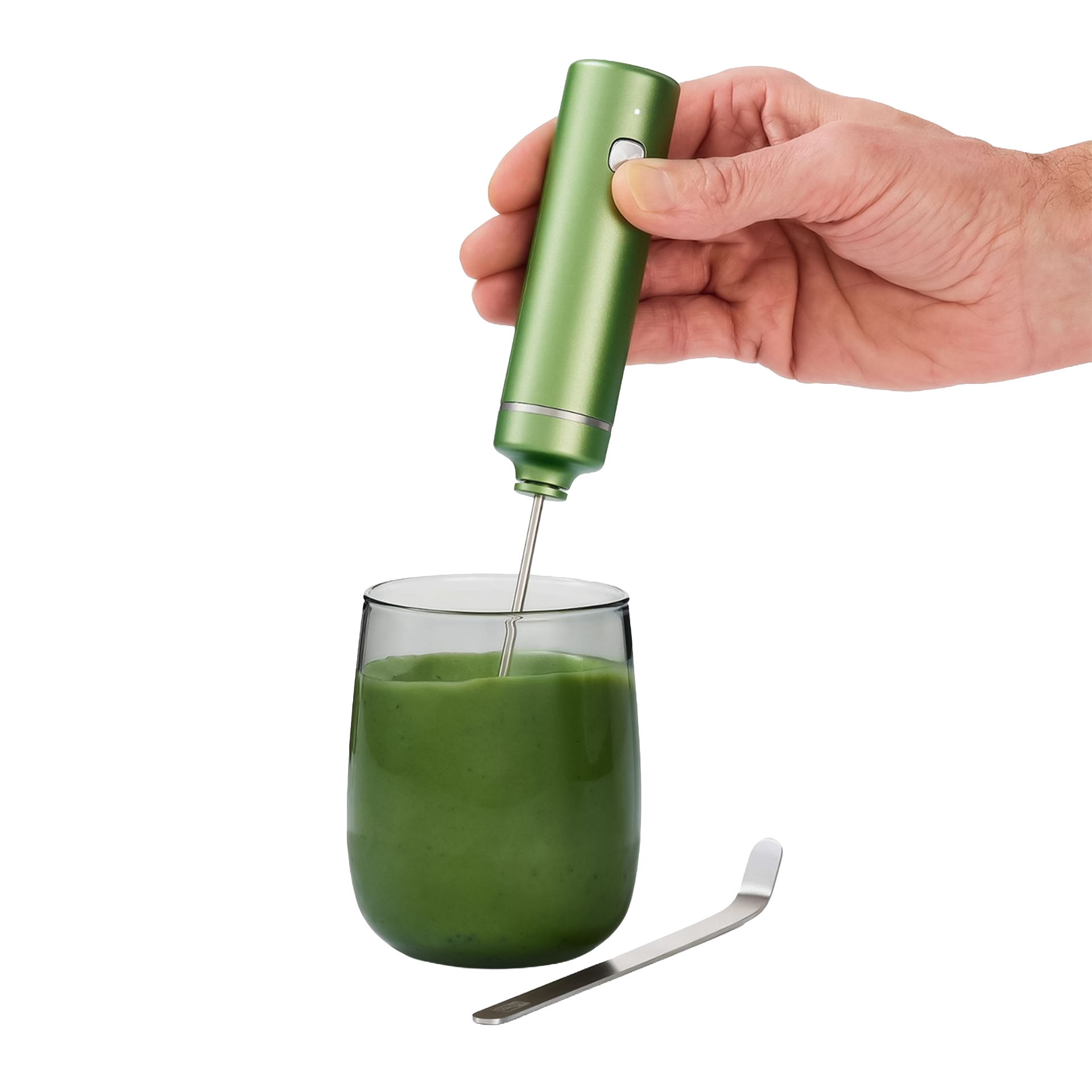 Matcha Lover's Set, handgeführter mixer, grüner mixer, stabsch mixer, glasbecher, grüner smoothie