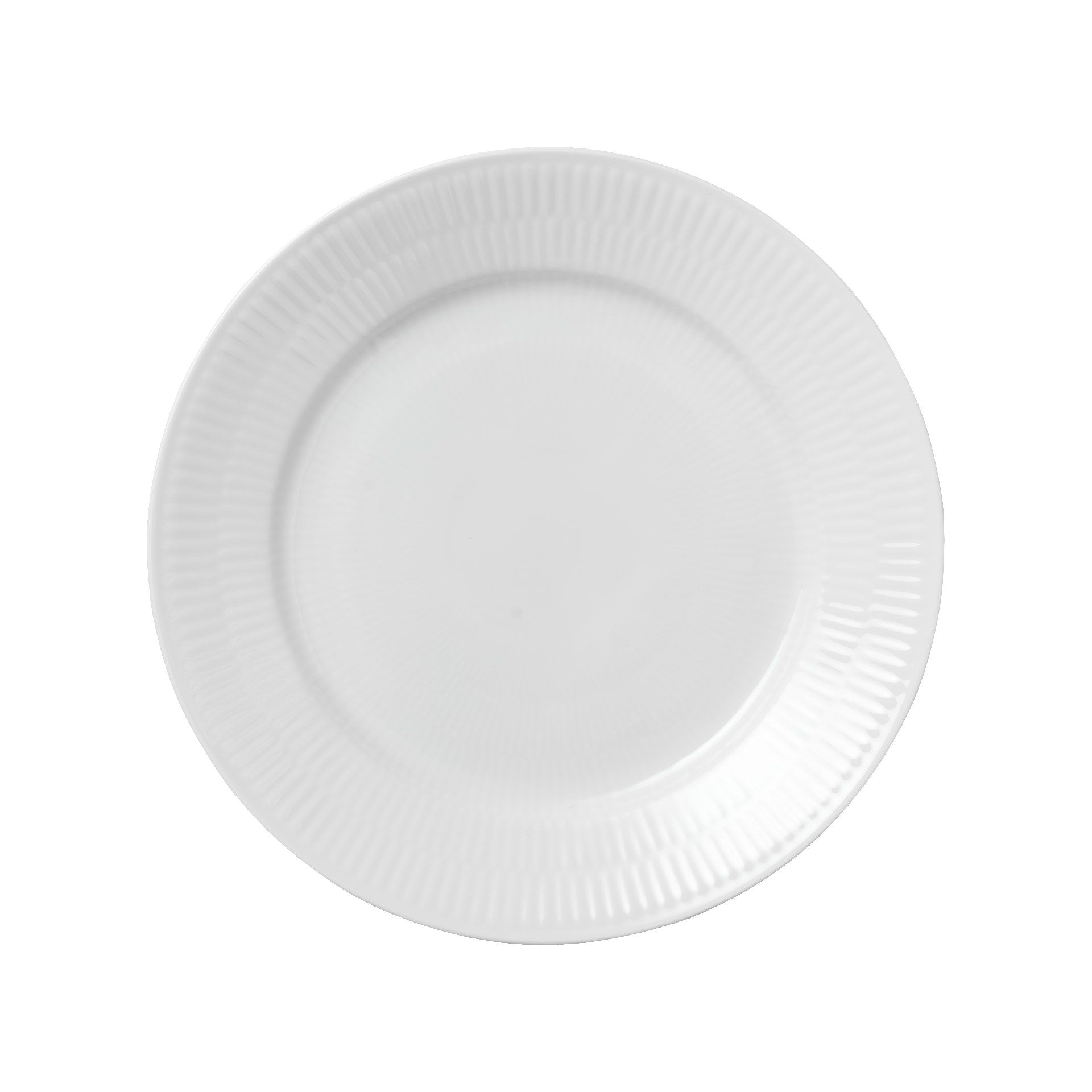 Royal Copenhagen Frühstücksteller Gerippt Weiß 22 cm