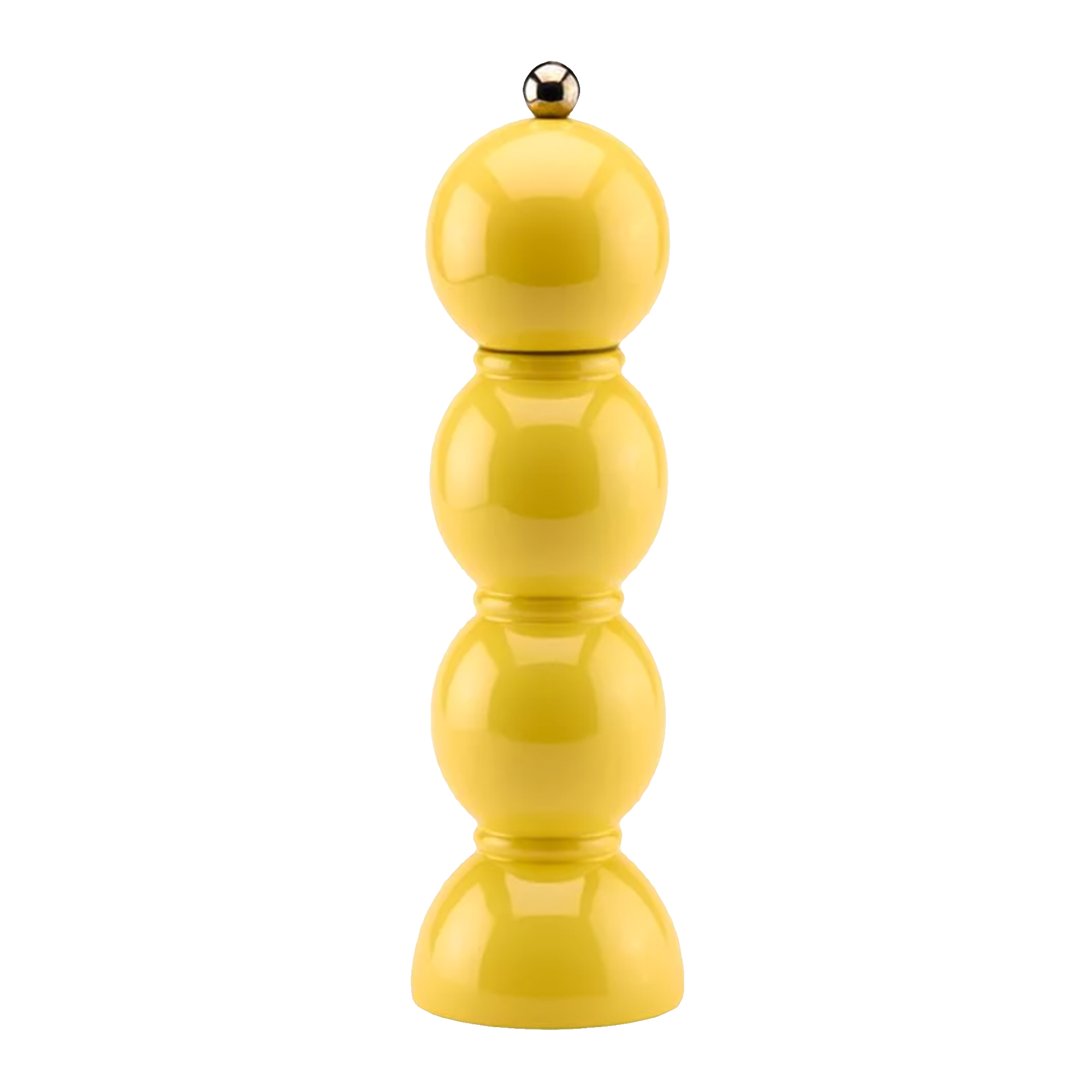 Salt- Pepper Mill buttercream 24 cm, perle, pyramide, gelb, gestapelt, knopf
