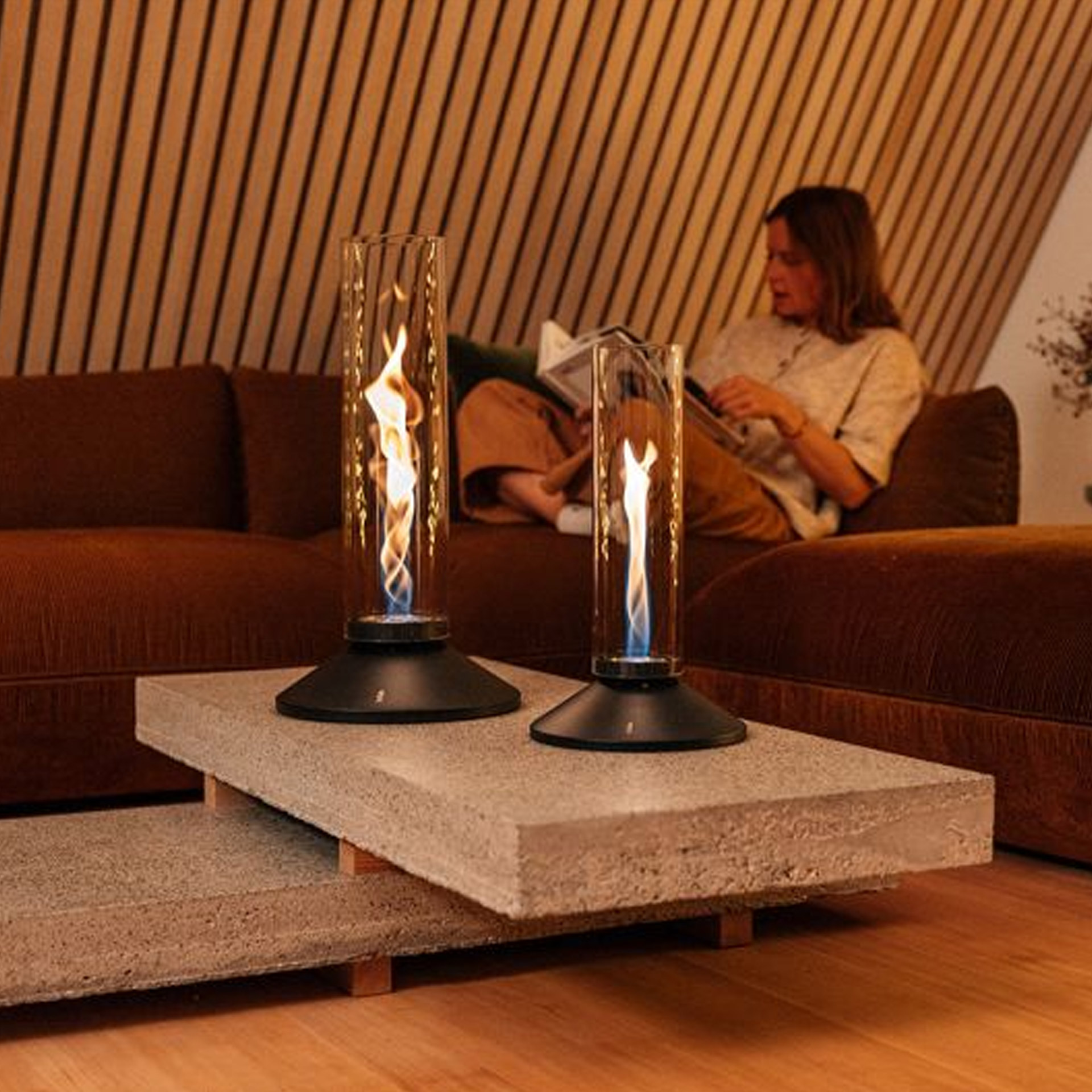 Tabletop Fireplace 900 Black, Gartenfeuer, Gaslampe, Flamme, Tischlampe, Wohnzimmerdeko