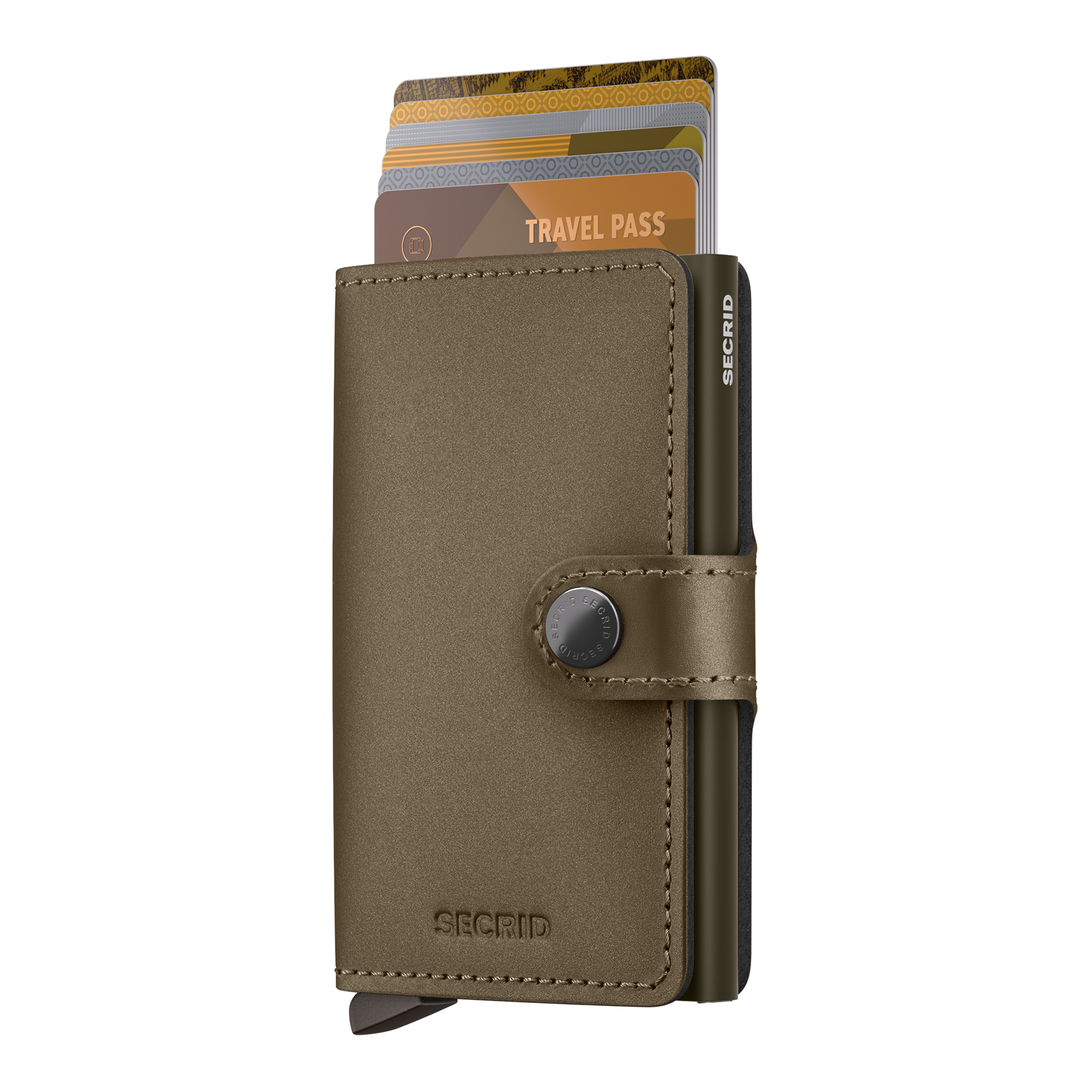 Miniwallet Bronze, wallet, card holder, travel pass, leder, braun