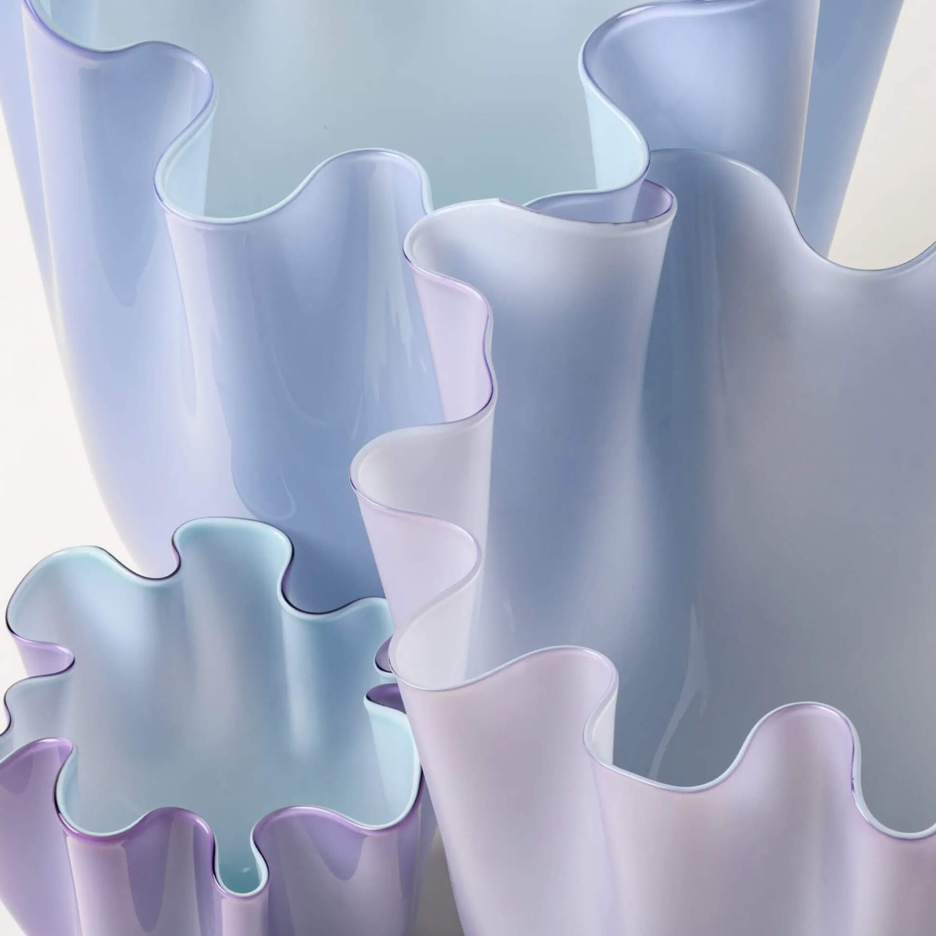 Venini Fazzoletto Vase Lilla Menta 13 cm