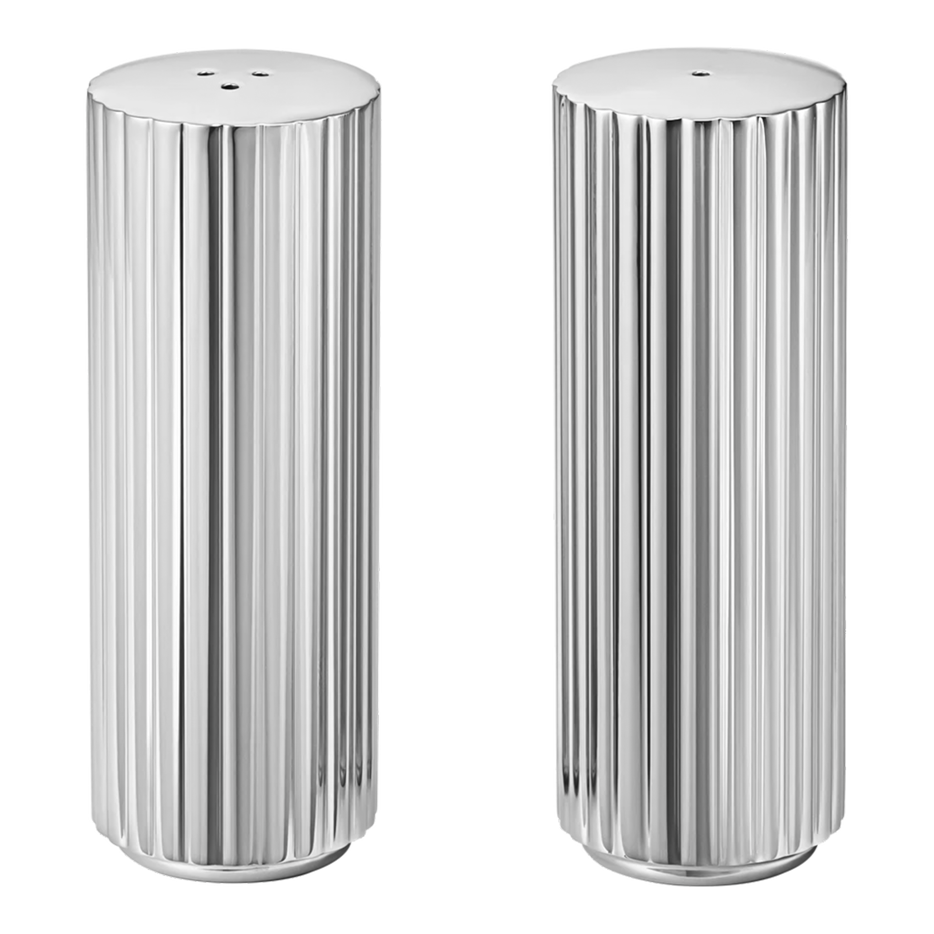 Salt & Pepper Shakers, salzstreuer, metallisch, gerippt, silber, küchenzubehör