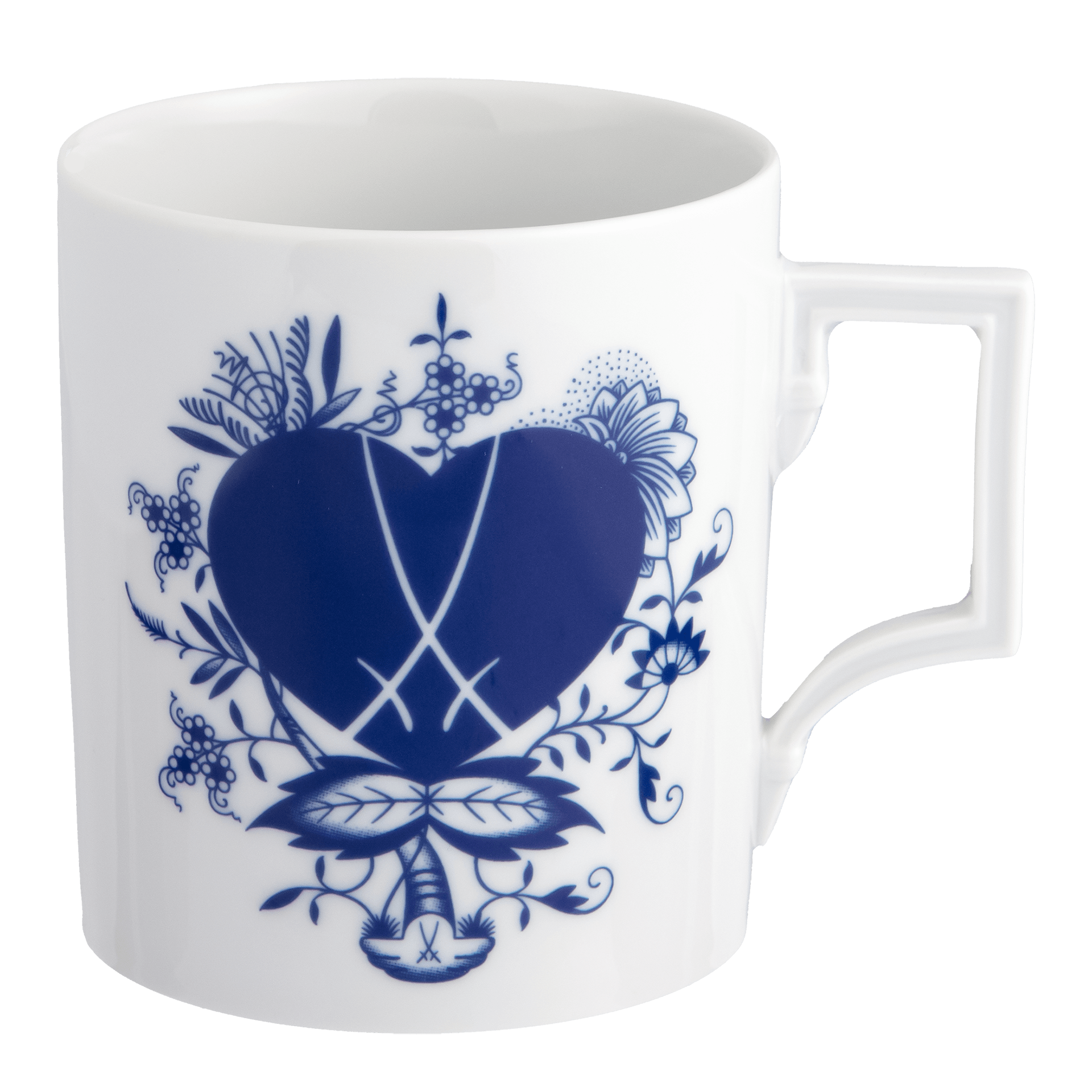 Meissen Henkelbecher Blue Passion