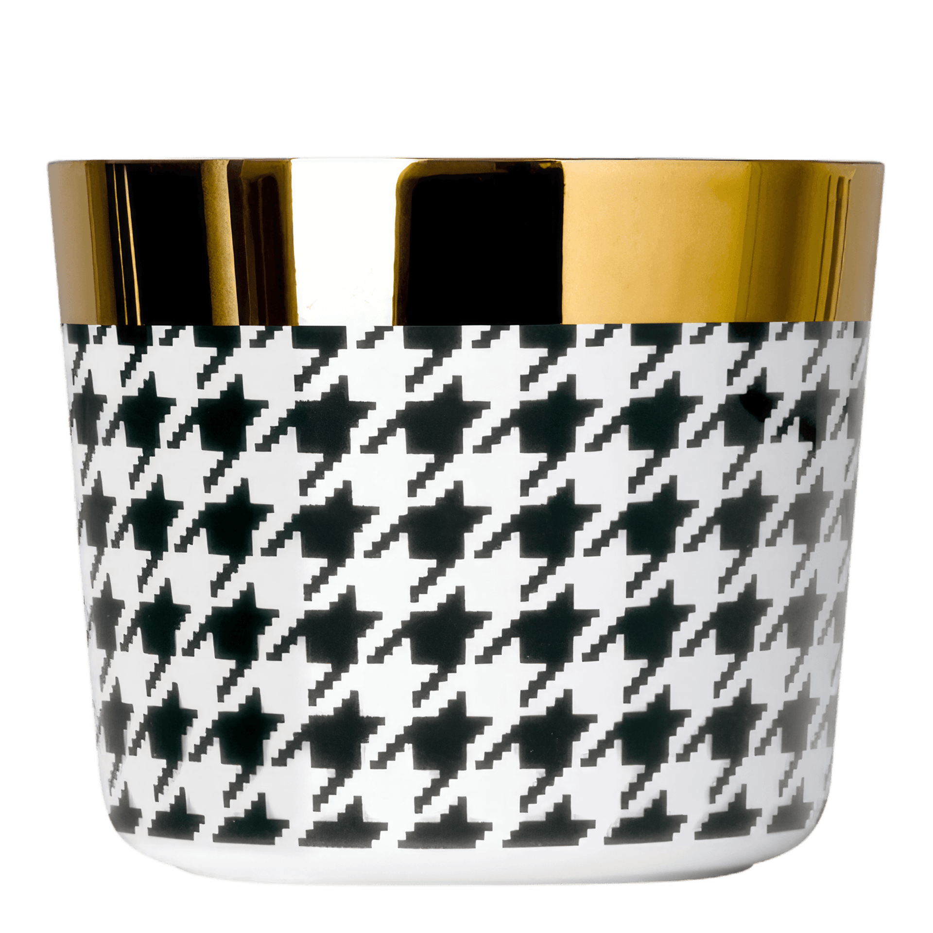 SIEGER Champagnerbecher Pepita, houndsstooth, textured, becher, tasse, goldener rand