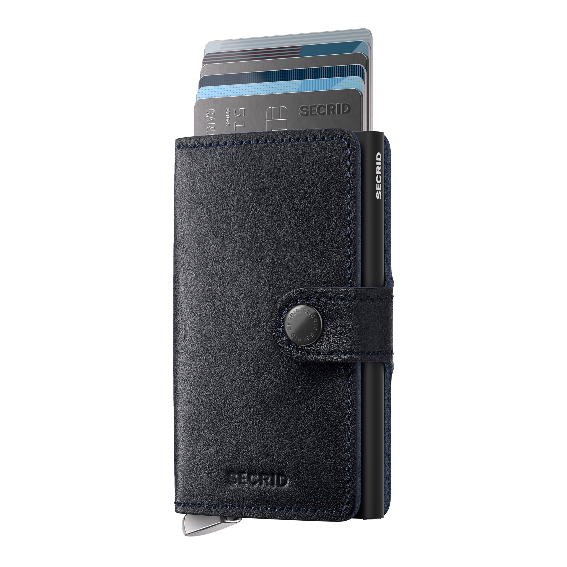 Premium Miniwallet+ Ink, portemonnaie, wallet, kartenfach, leder, blau